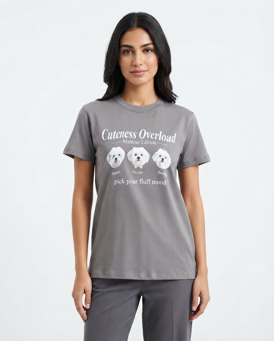 Women Printed Half Sleeves T-shirt