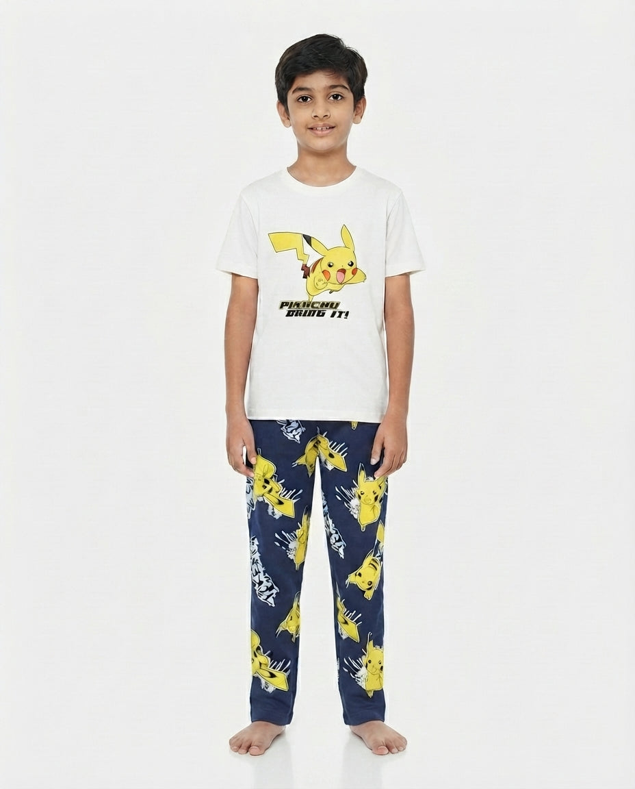 Boys Printed Half Sleeves Pyjama W/Pant