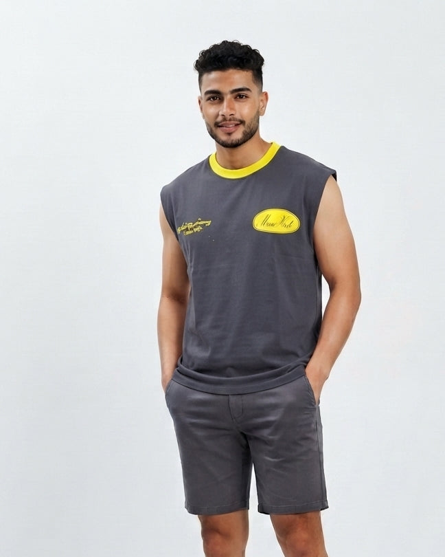 Men Printed Cut T-shirt
