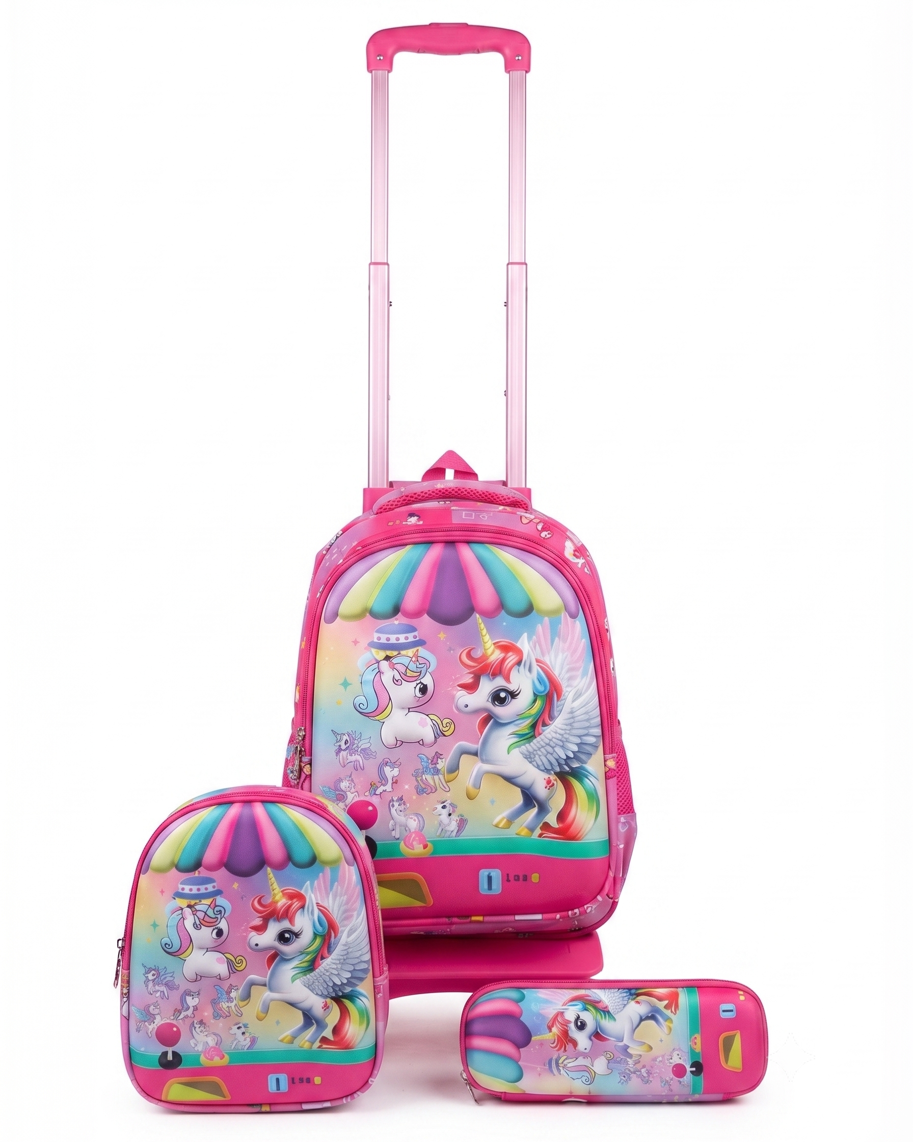 Trolley School Backpack Unicorn 3pc