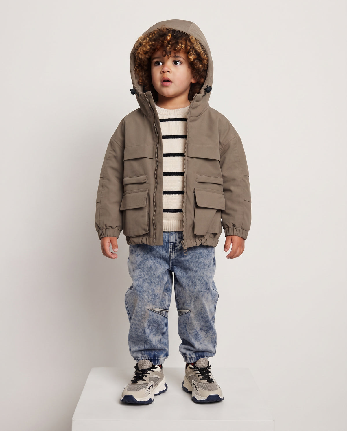 Boys Zipper Sweater W/2 Pocket