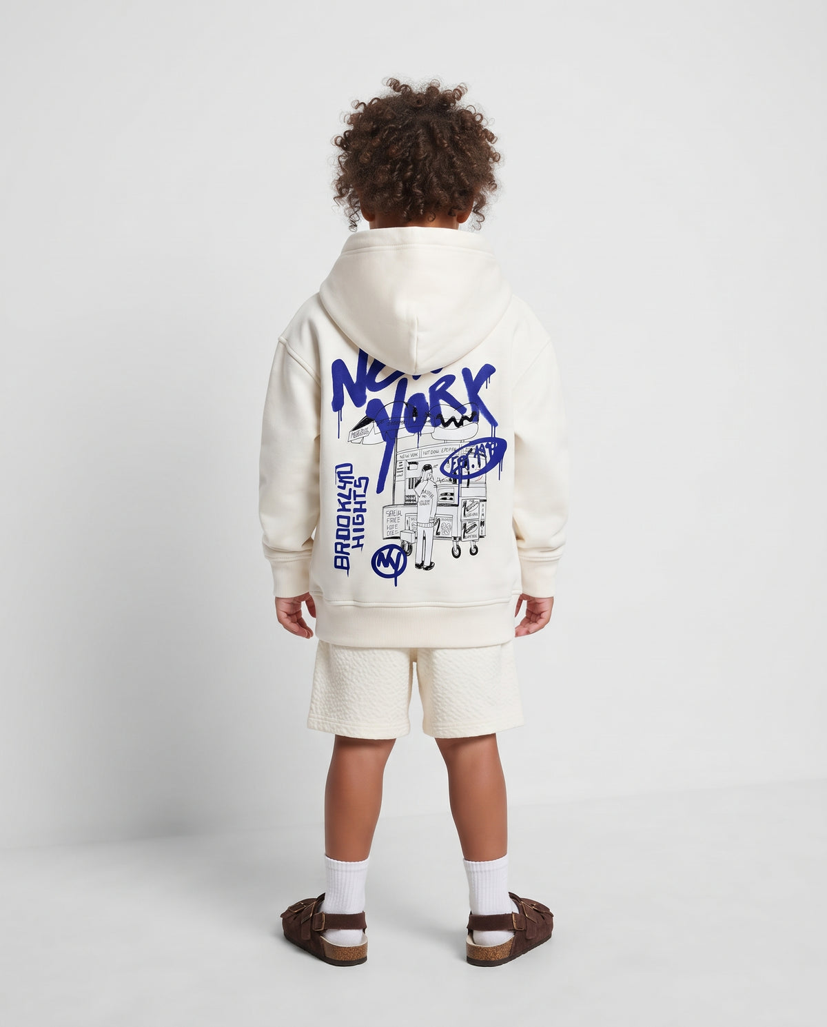 Boys Hodded Printed New York Sweatshirt