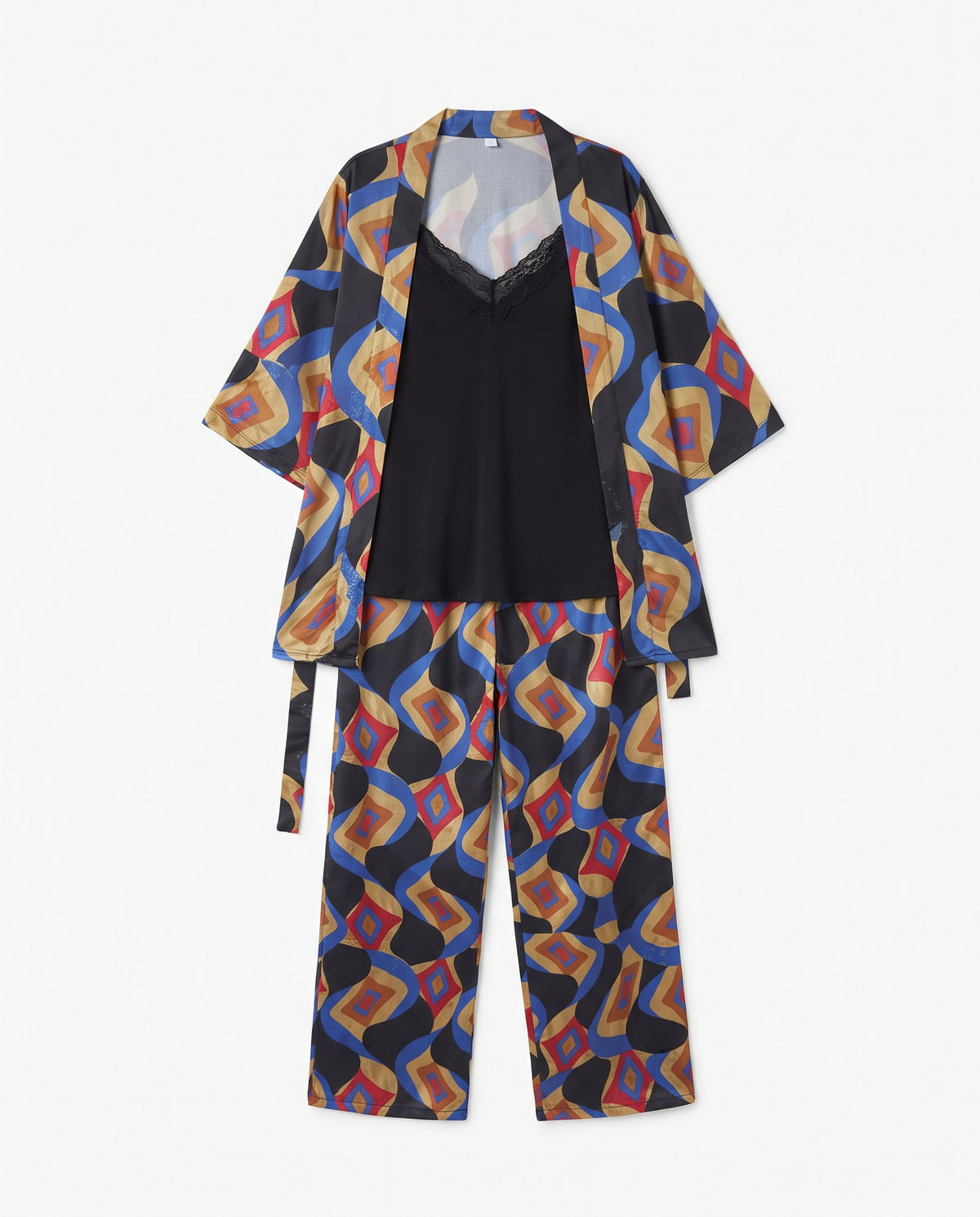 Women Satin Printed Pyjama