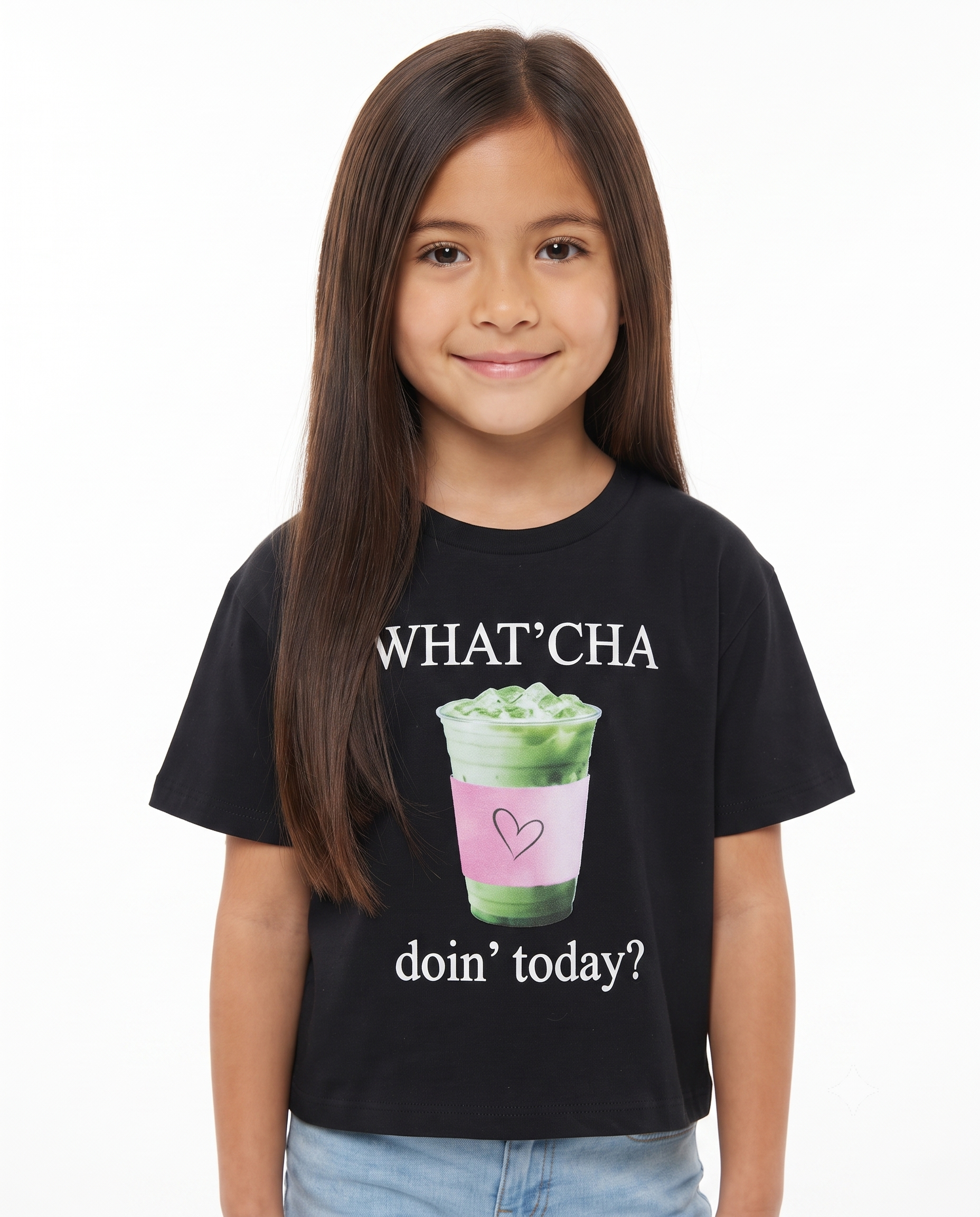 Girls Printed Whatcha Half Sleeves T-shirt