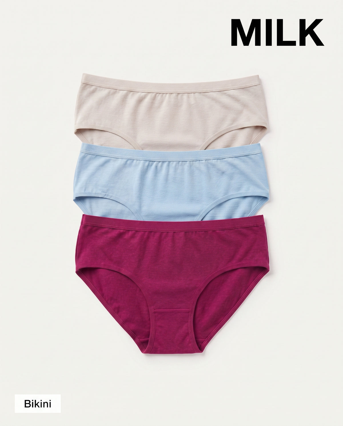 Women Underwear Basic Bikini 3Pcs