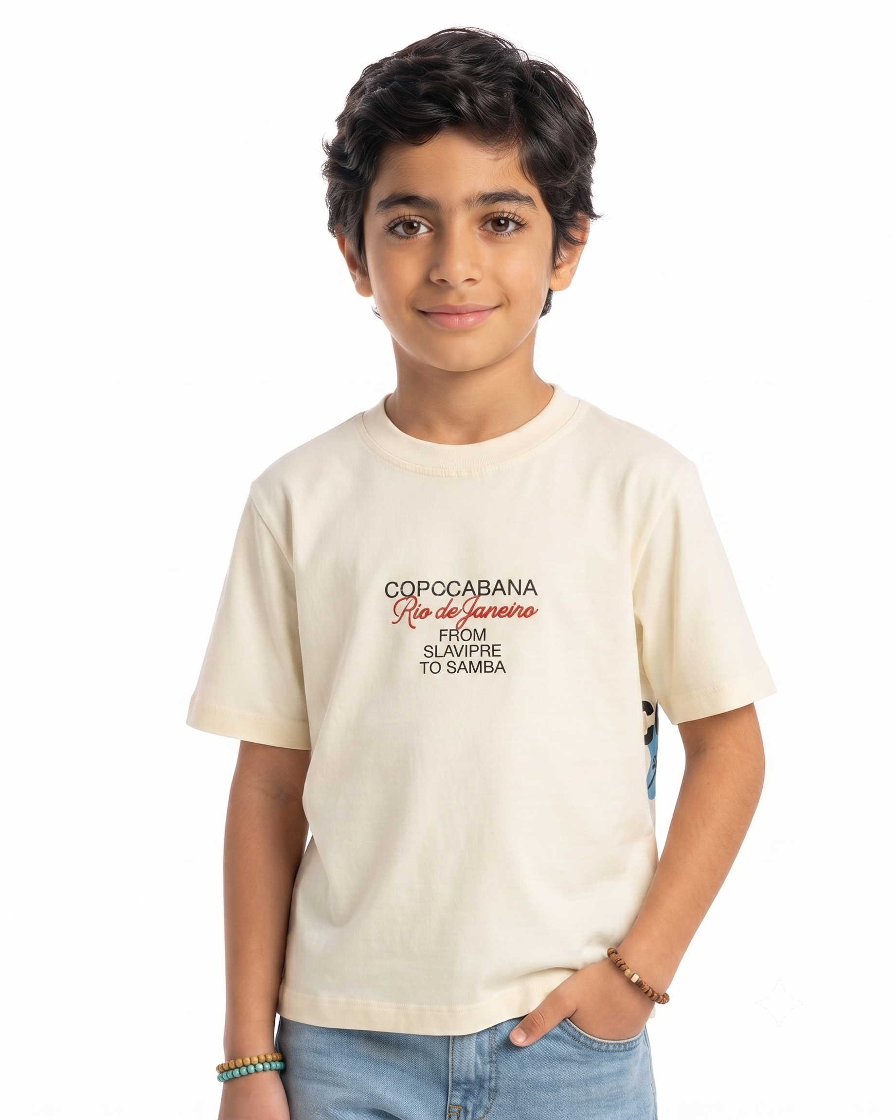 Boys Half Sleeves Printed Copacabana T-Shirt