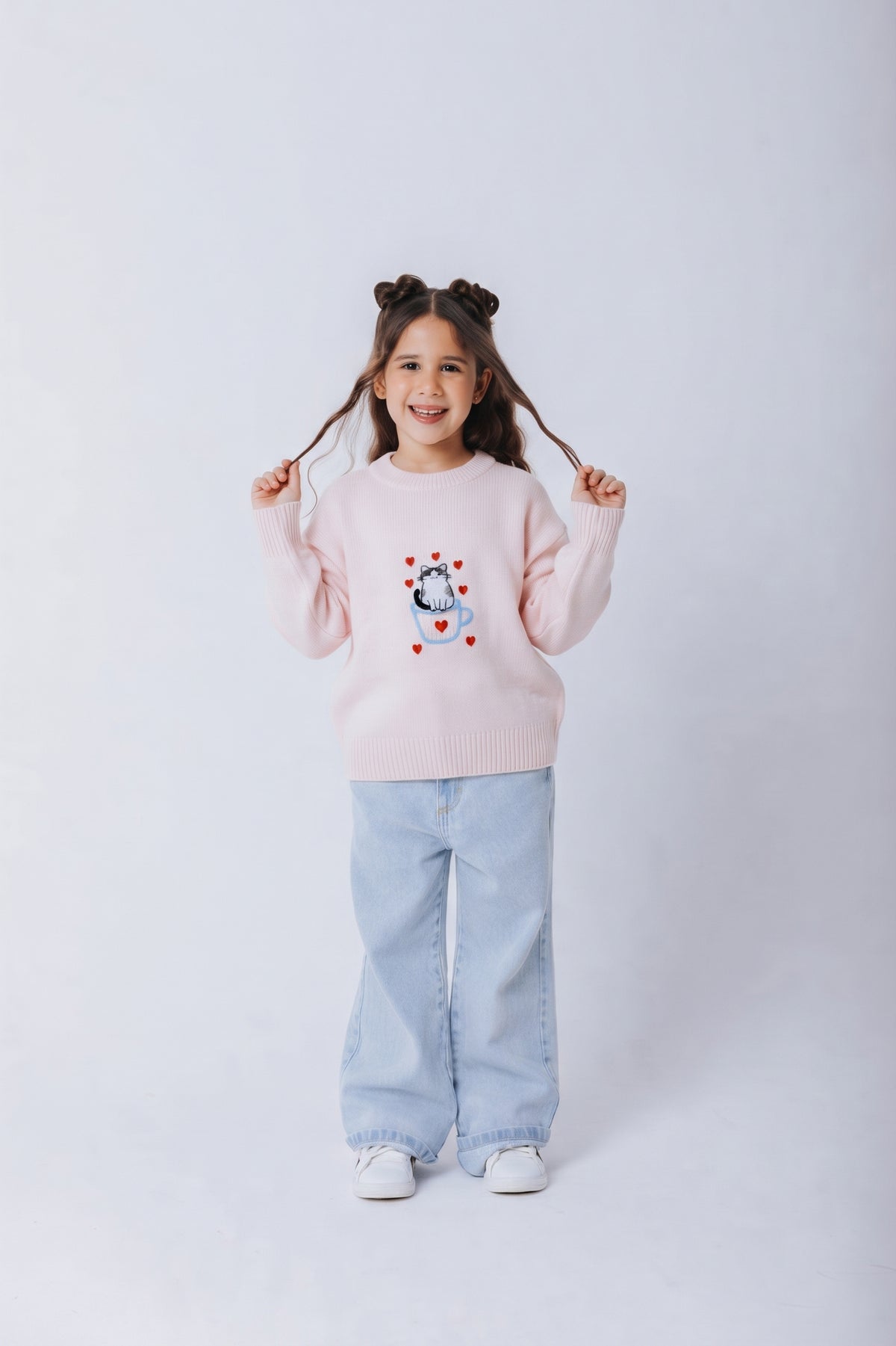 Girls Embroidered Pullover