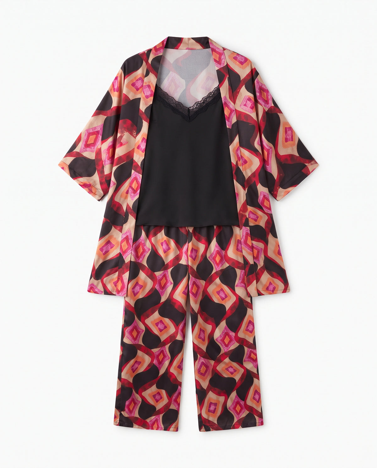 Women Satin Printed Pyjama