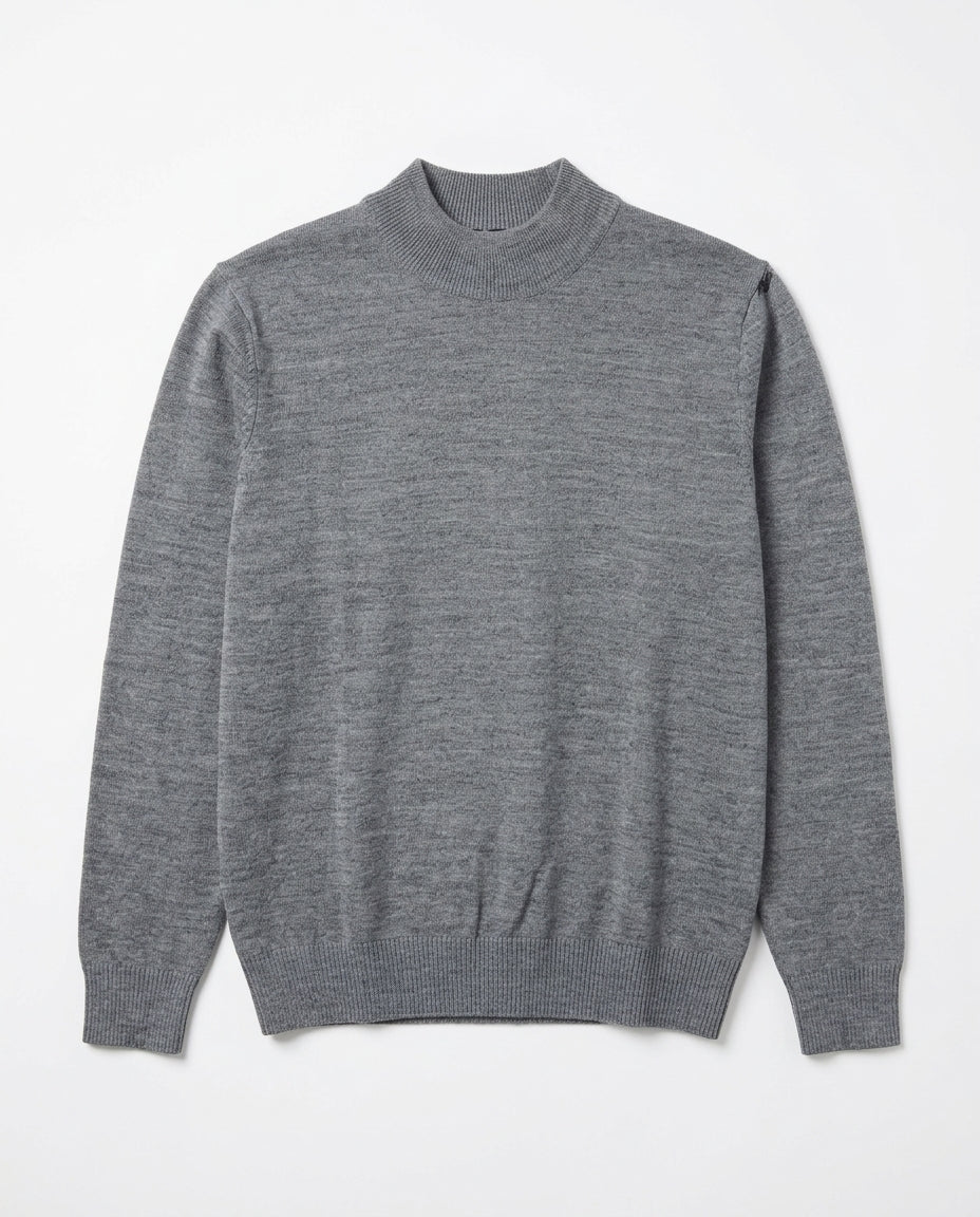 Men Plain Half Neck Pullover