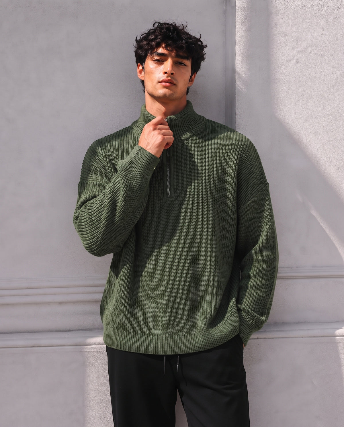 Men Half Zipper Pullover