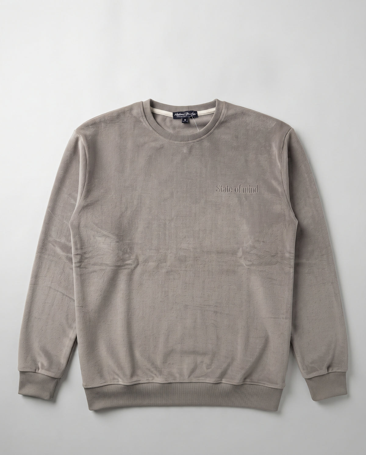 Men Embroided State Of Living Sweatshirt