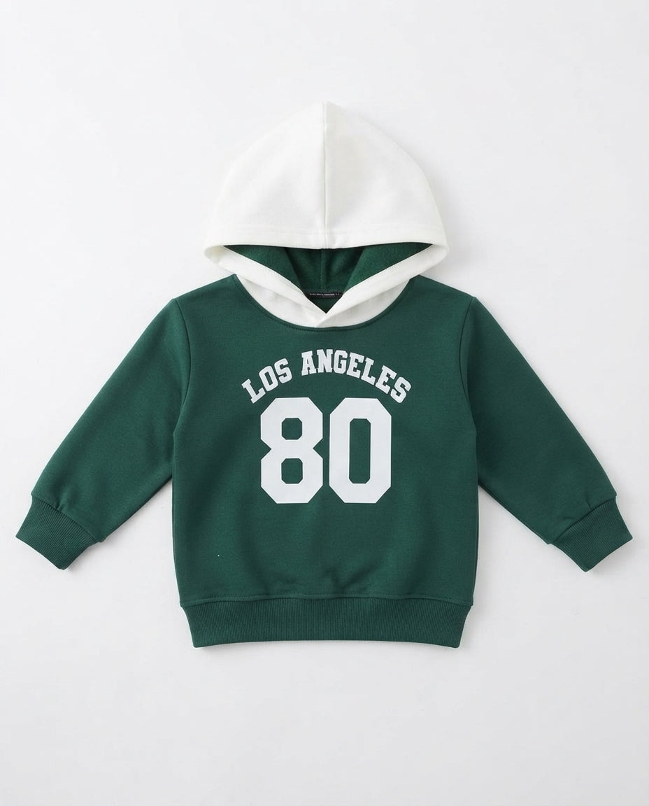 Boys Printed 80 Sweatshirt W/Hodded