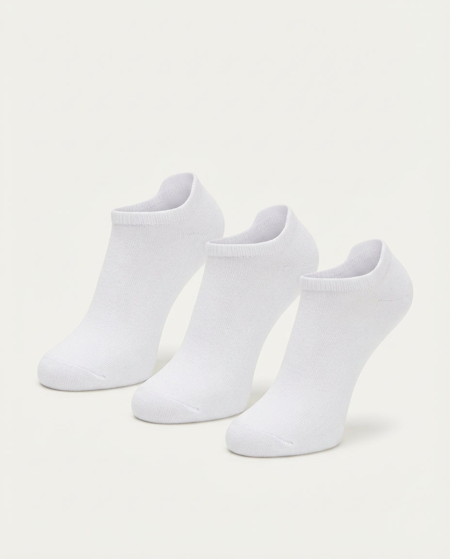 WOMEN PLAIN COTTON SOCKET SOCKS PACK 3PC
