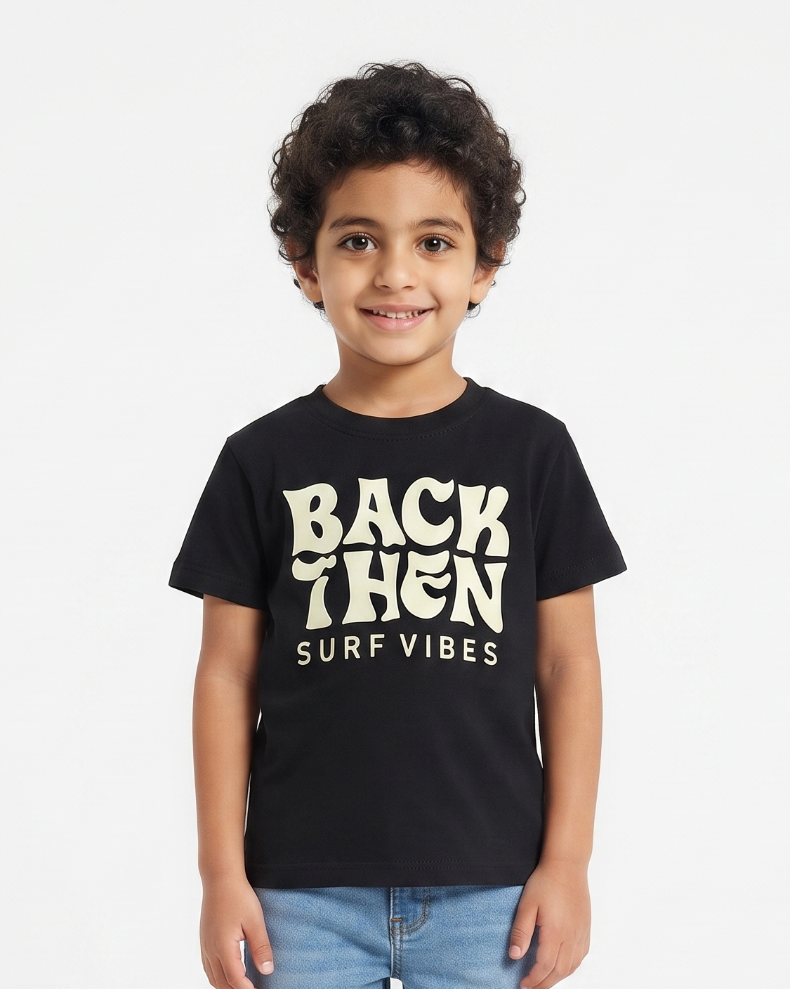 Boys Printed Back Half Sleeves T-shirt