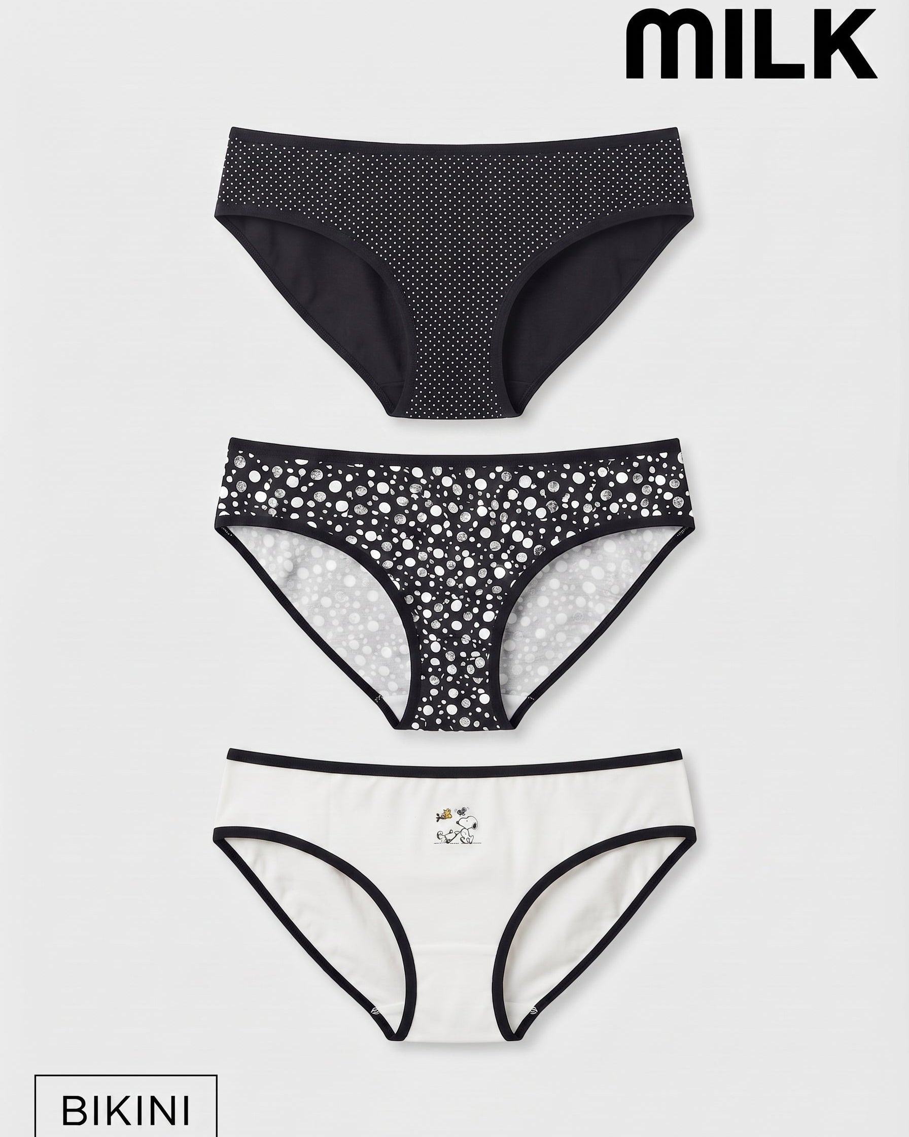 Milk Women’s Bikini Brief 3Pc