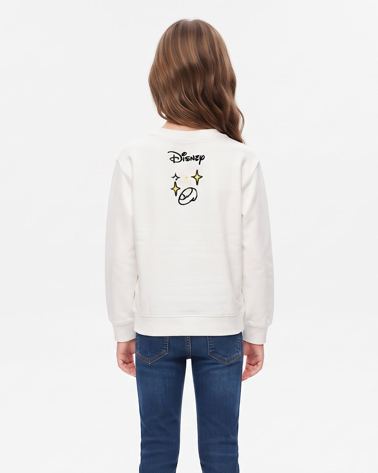 Girls Printed Princess Sweatshirt Round Neck