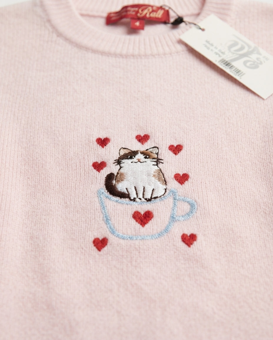 Girls Embroidered Pullover