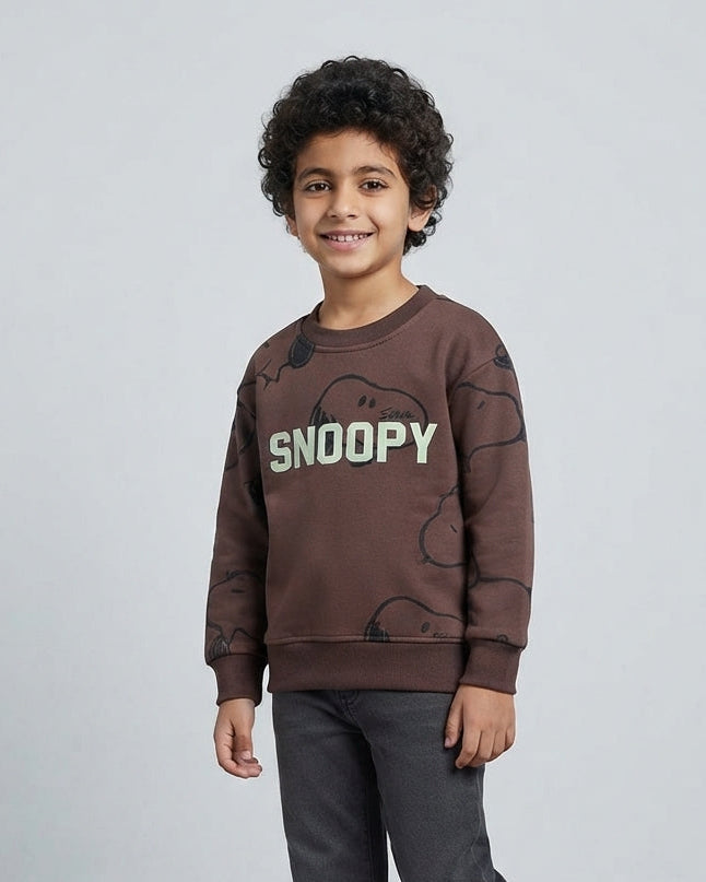 Boys Printed Snoopy Sweatshirt