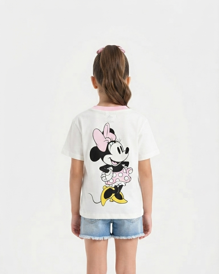 Girls Printed Half Sleeves T-shirt