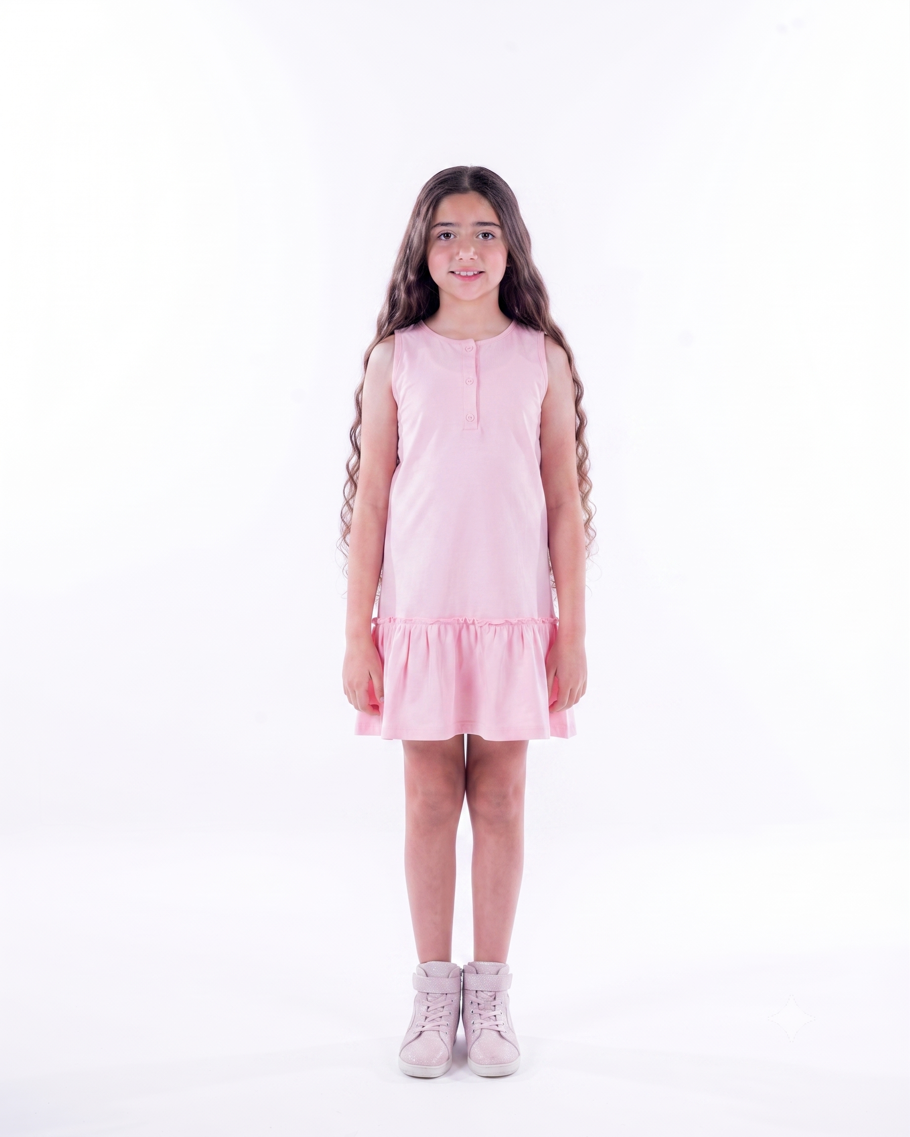 Girls Plain Cut Dress