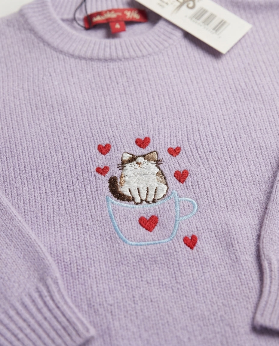 Girls Embroidered Pullover