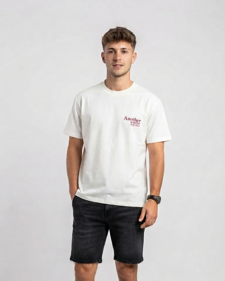 Men Printed Another Vision Half Sleeves T-shirt