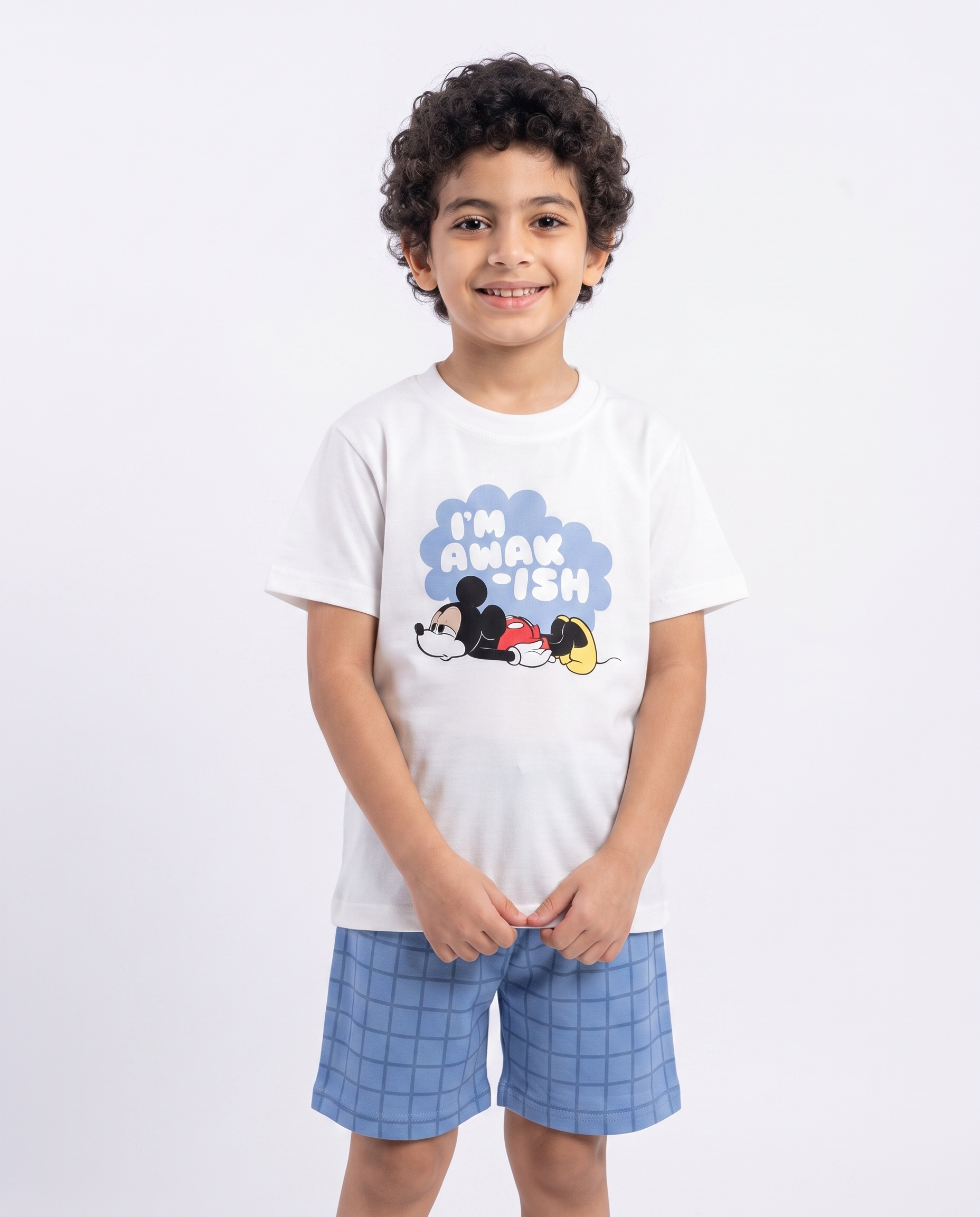 Boys Printed Half Sleeves Pyjama W/short