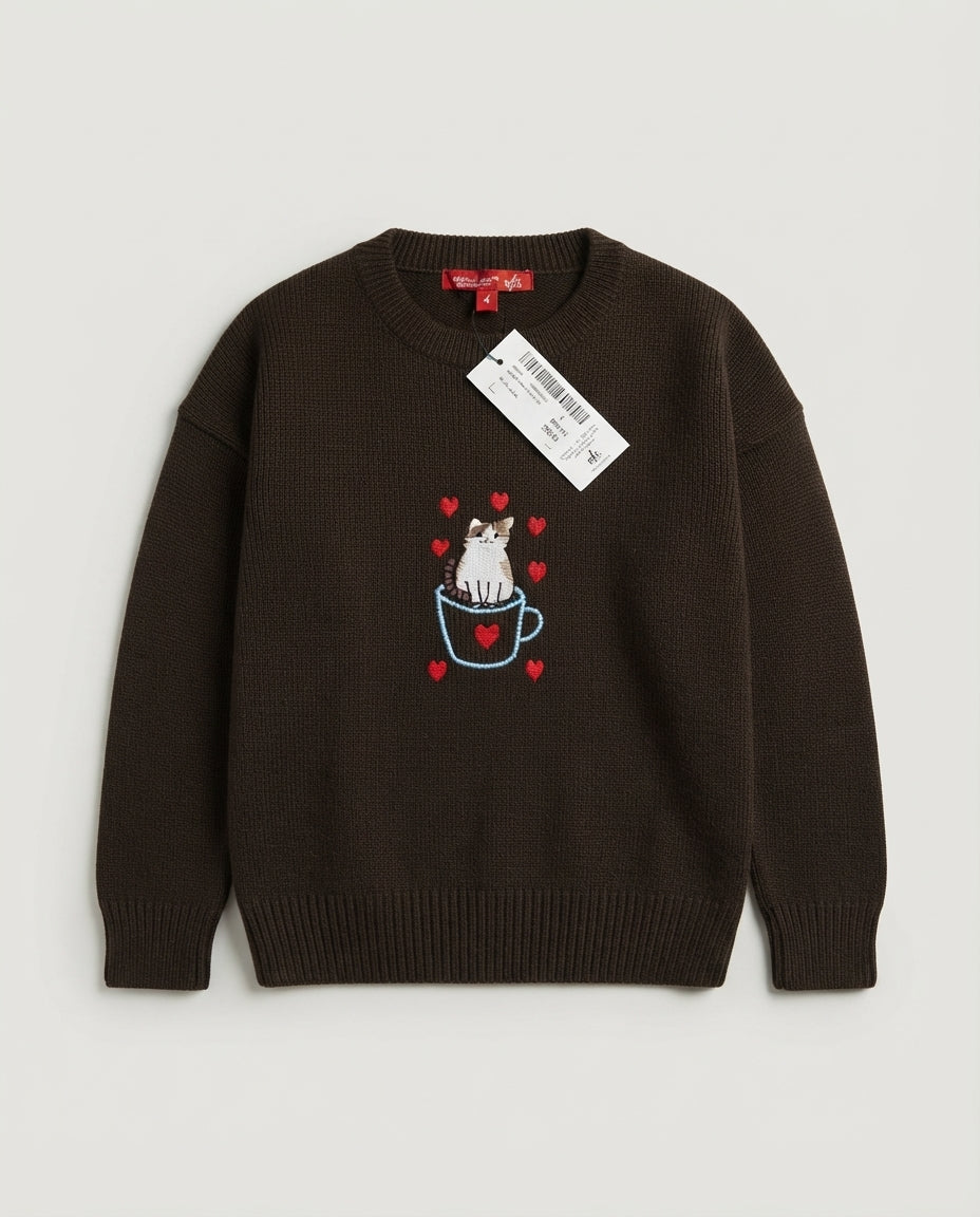 Girls Embroidered Pullover