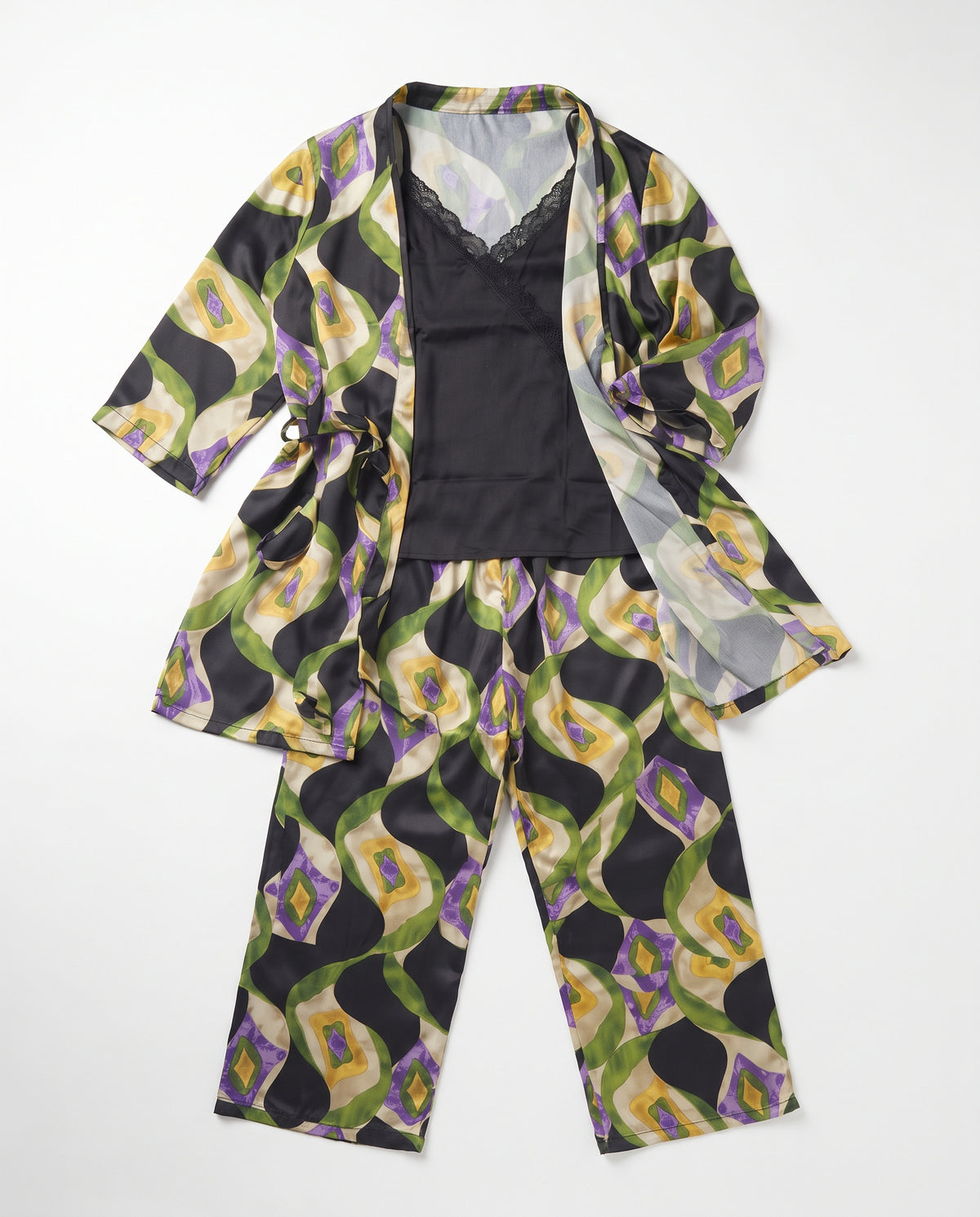 Women Satin Printed Pyjama