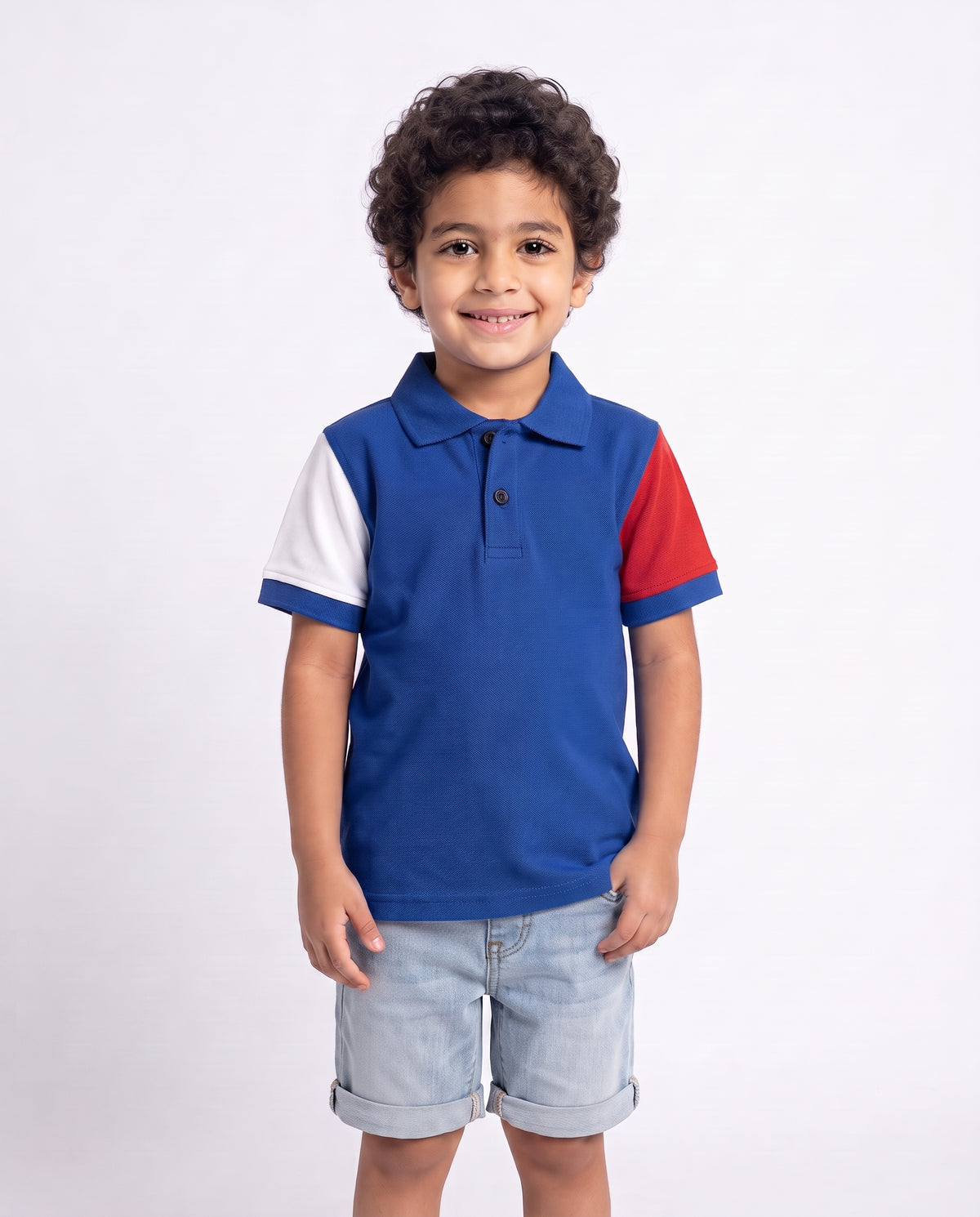 Boys Plain Half Sleeves Polo T-shirt