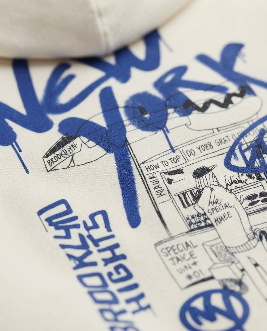Boys Hodded Printed New York Sweatshirt