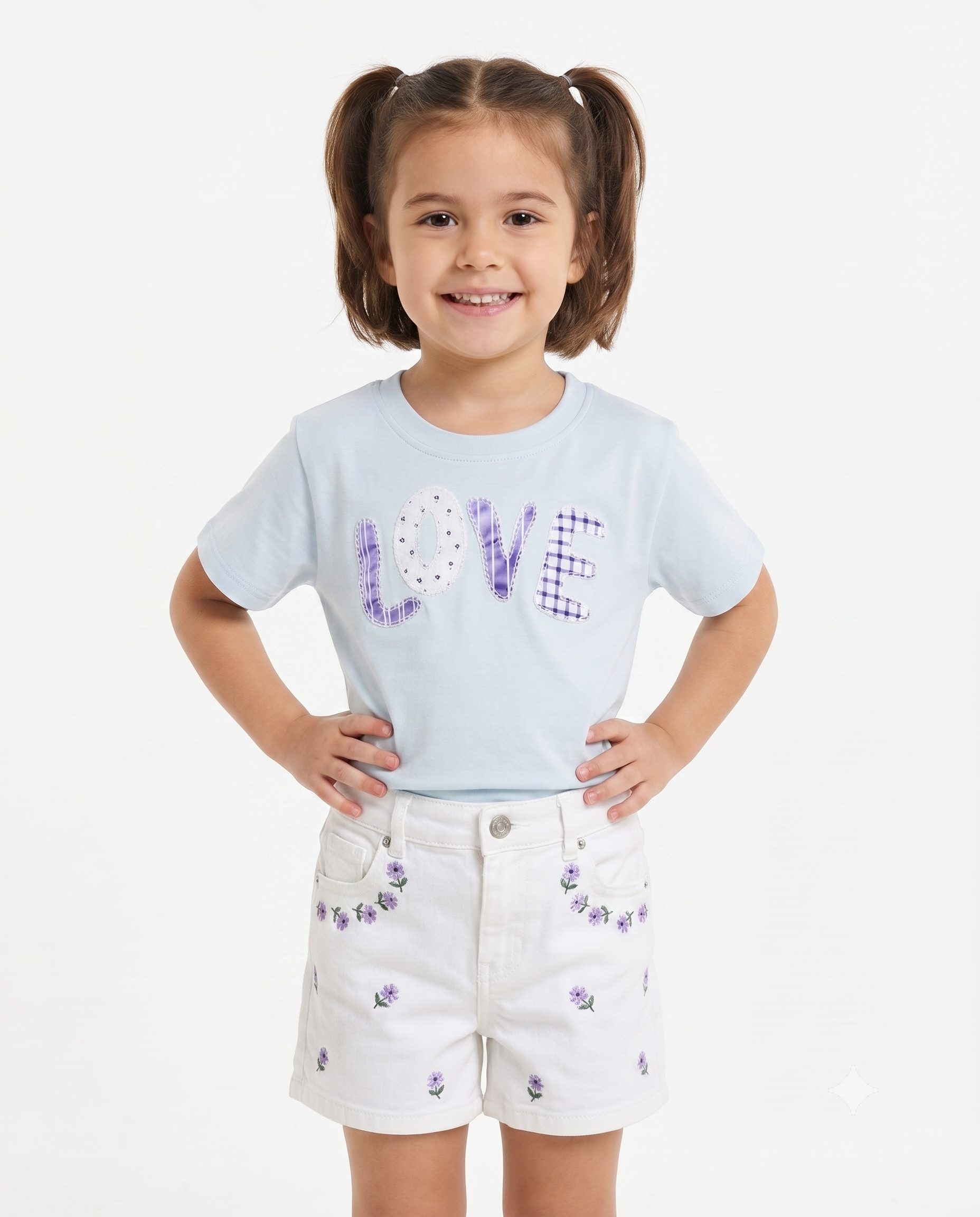 Girls Printed Half Sleeves T-shirt