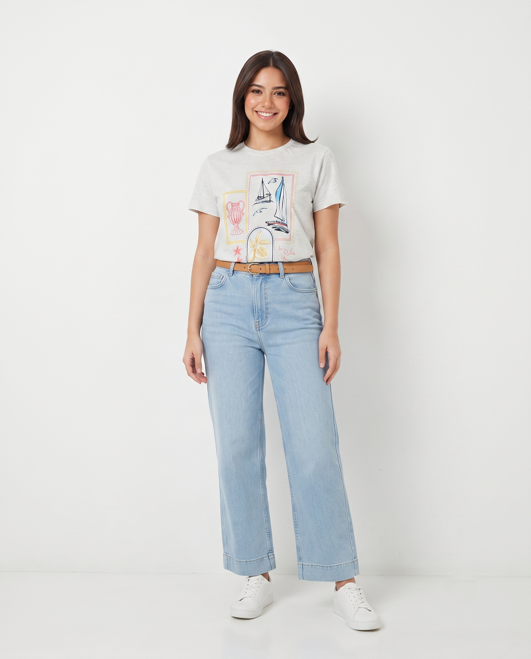 Women Printed Half Sleeves T-shirt