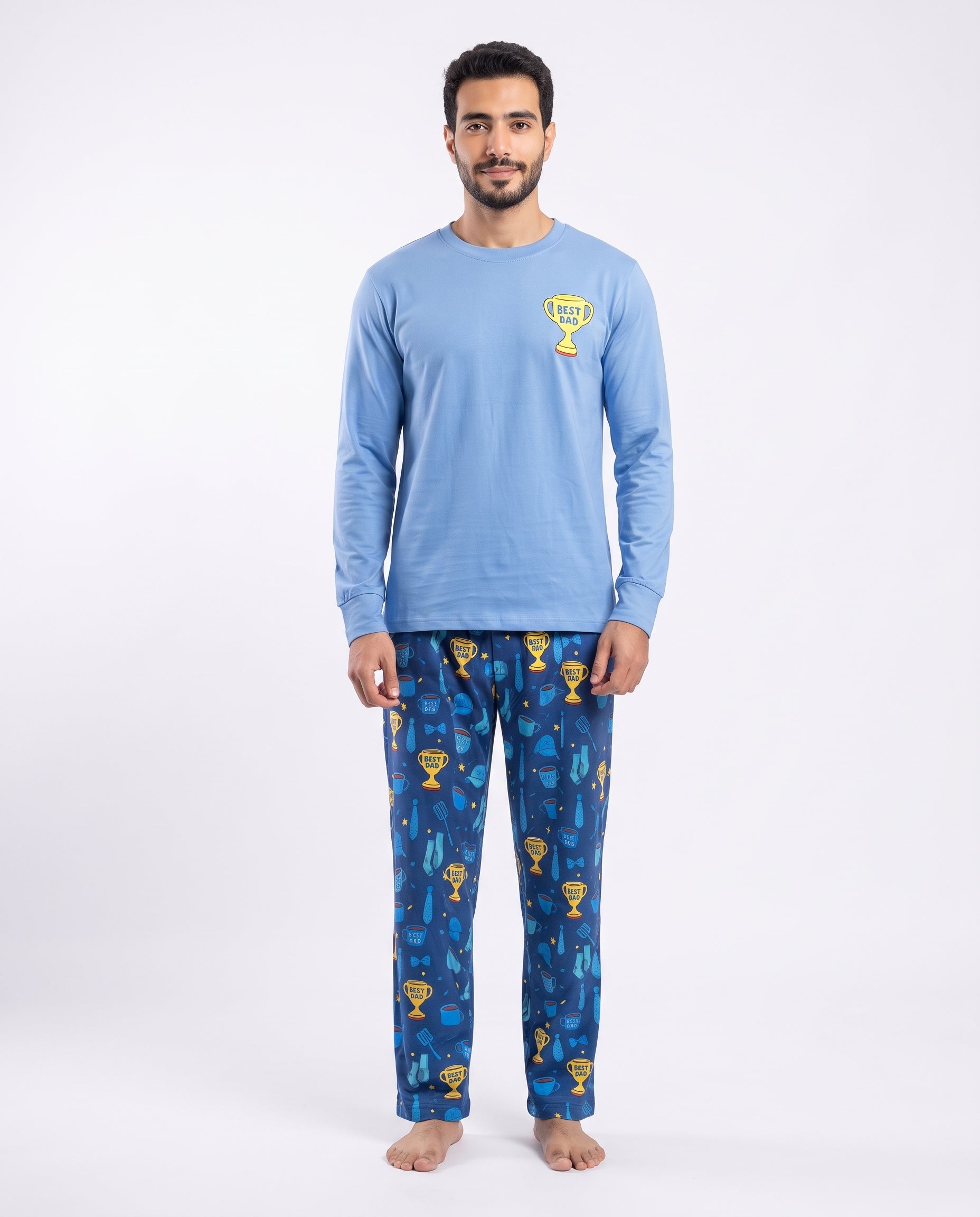 Men Printed Best Dad Pyjama