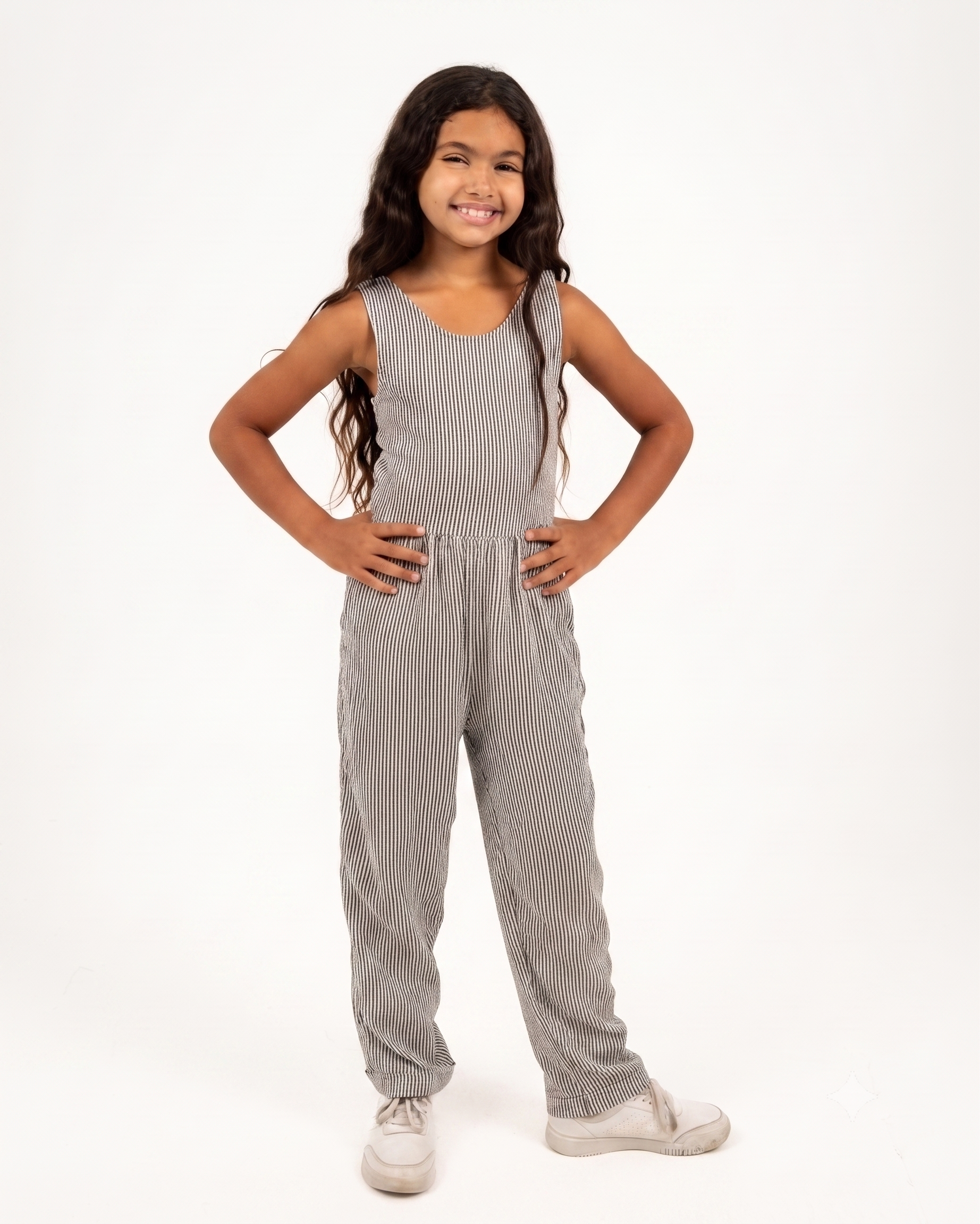Girls Jumpsuit Striped