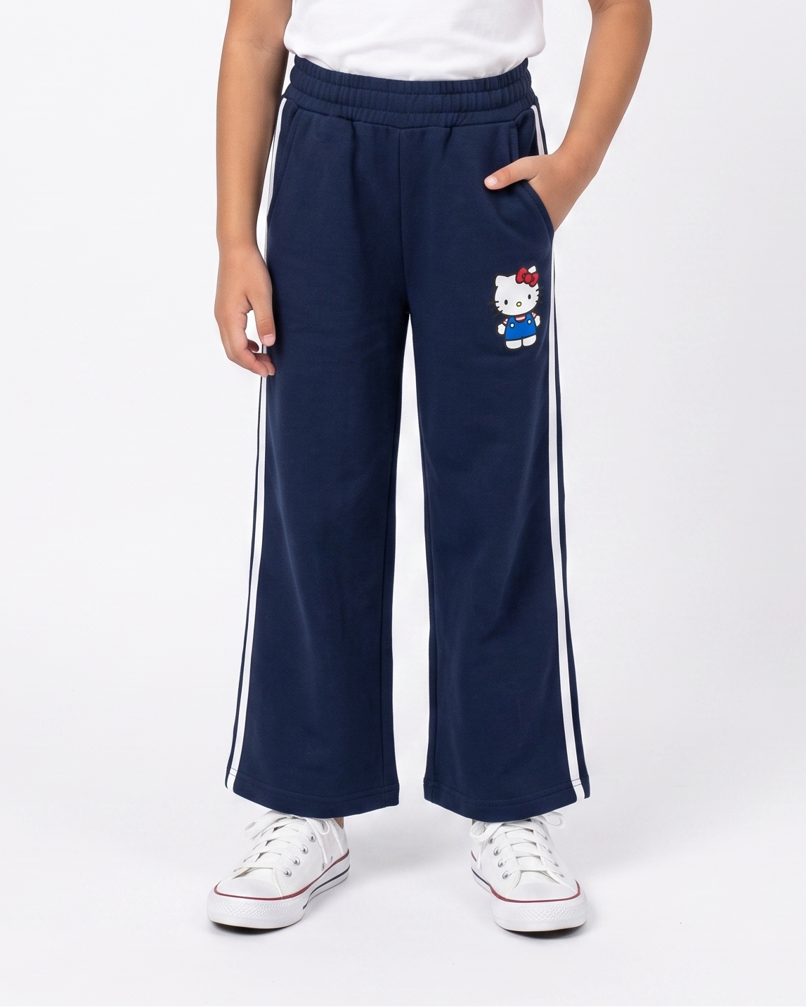 Girls Printed Kitty Wide Leg Pant