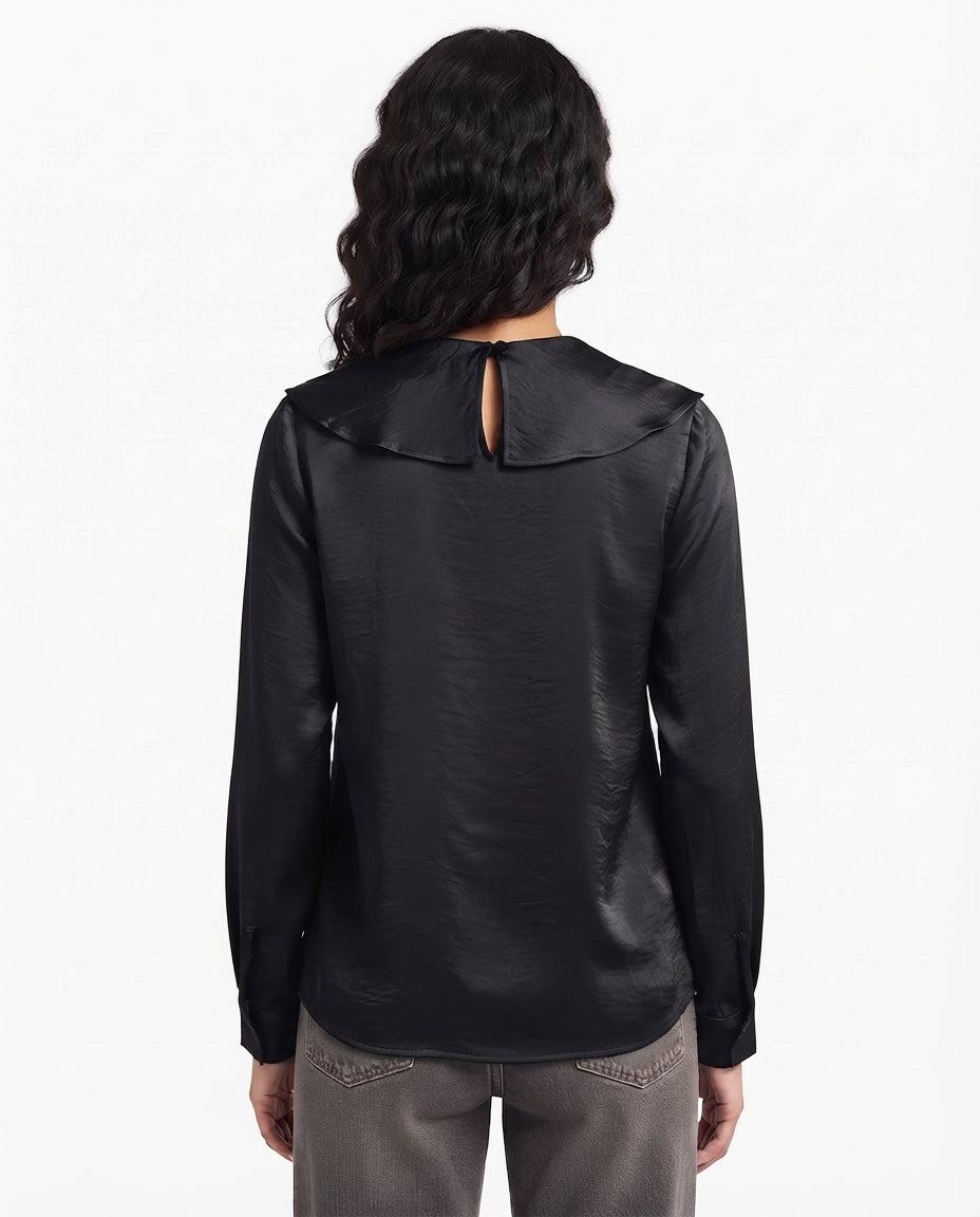 Women Satin Casual Blouse