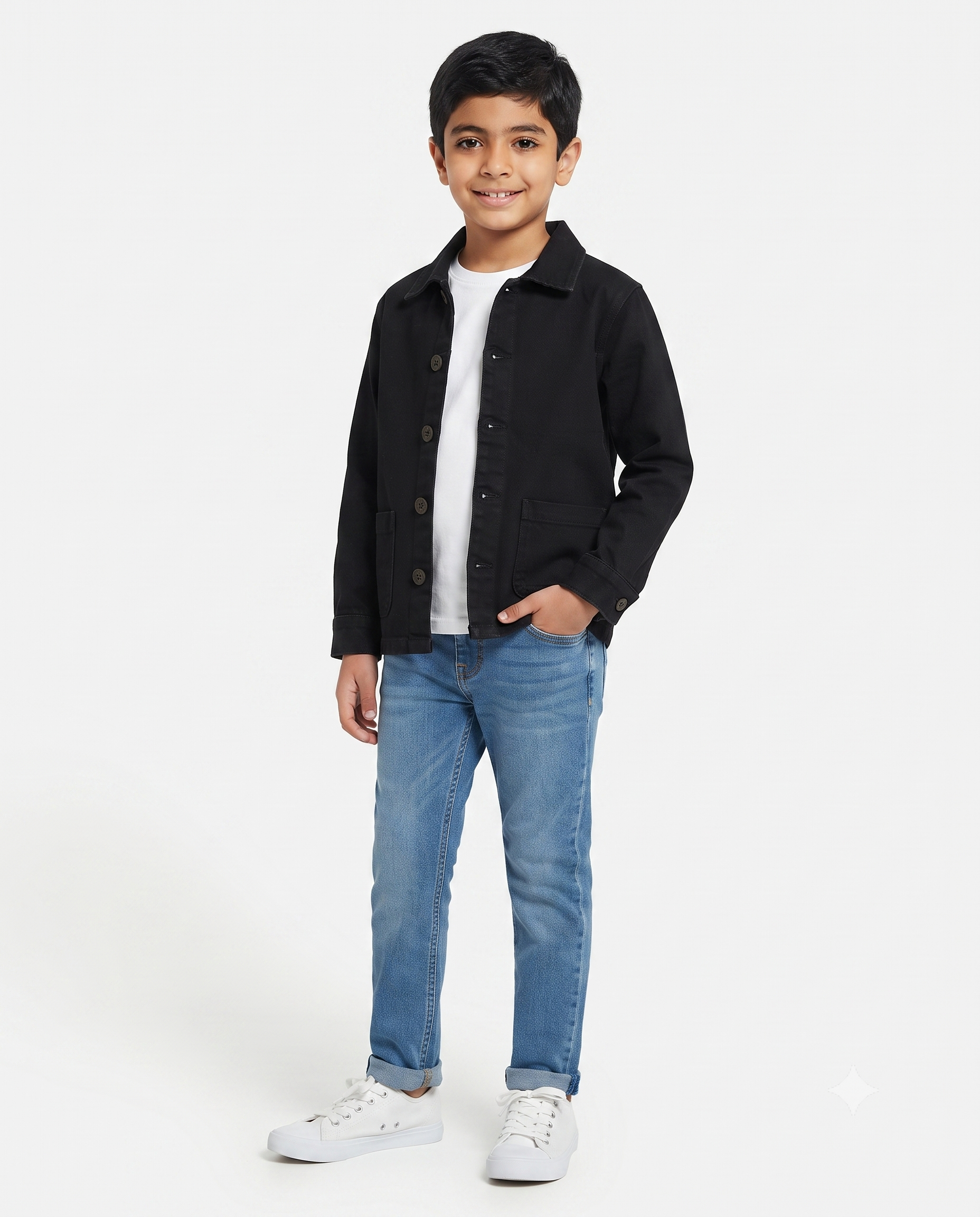 Boys Plain Long Sleeves Over Shirt