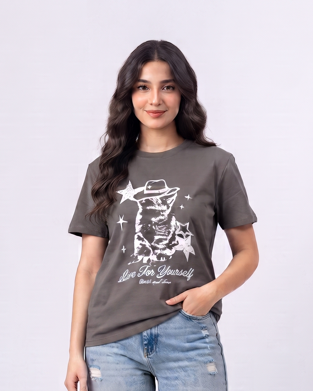 Women Printed Half Sleeves T-Shirt