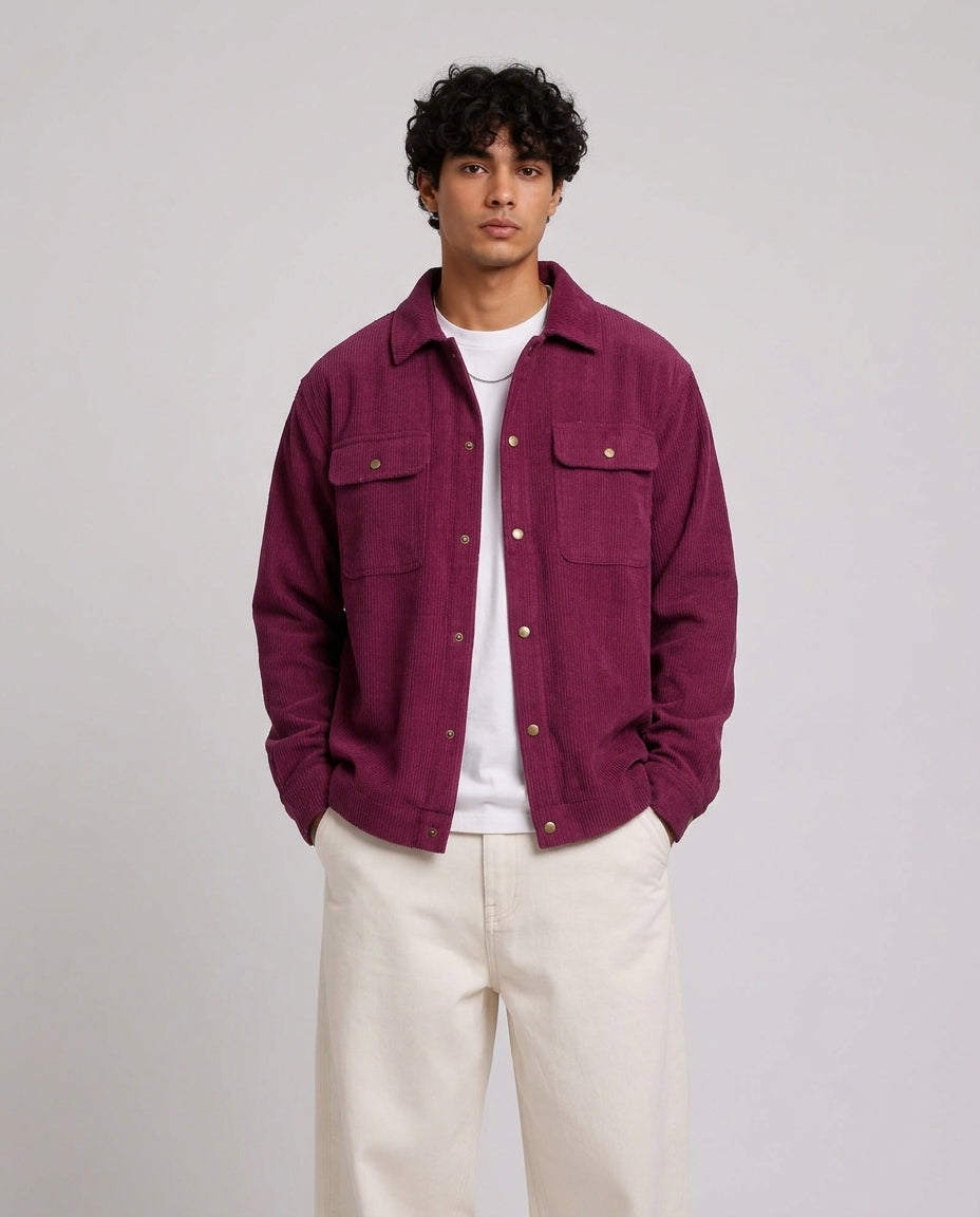 Men Velour Sweater Pocket
