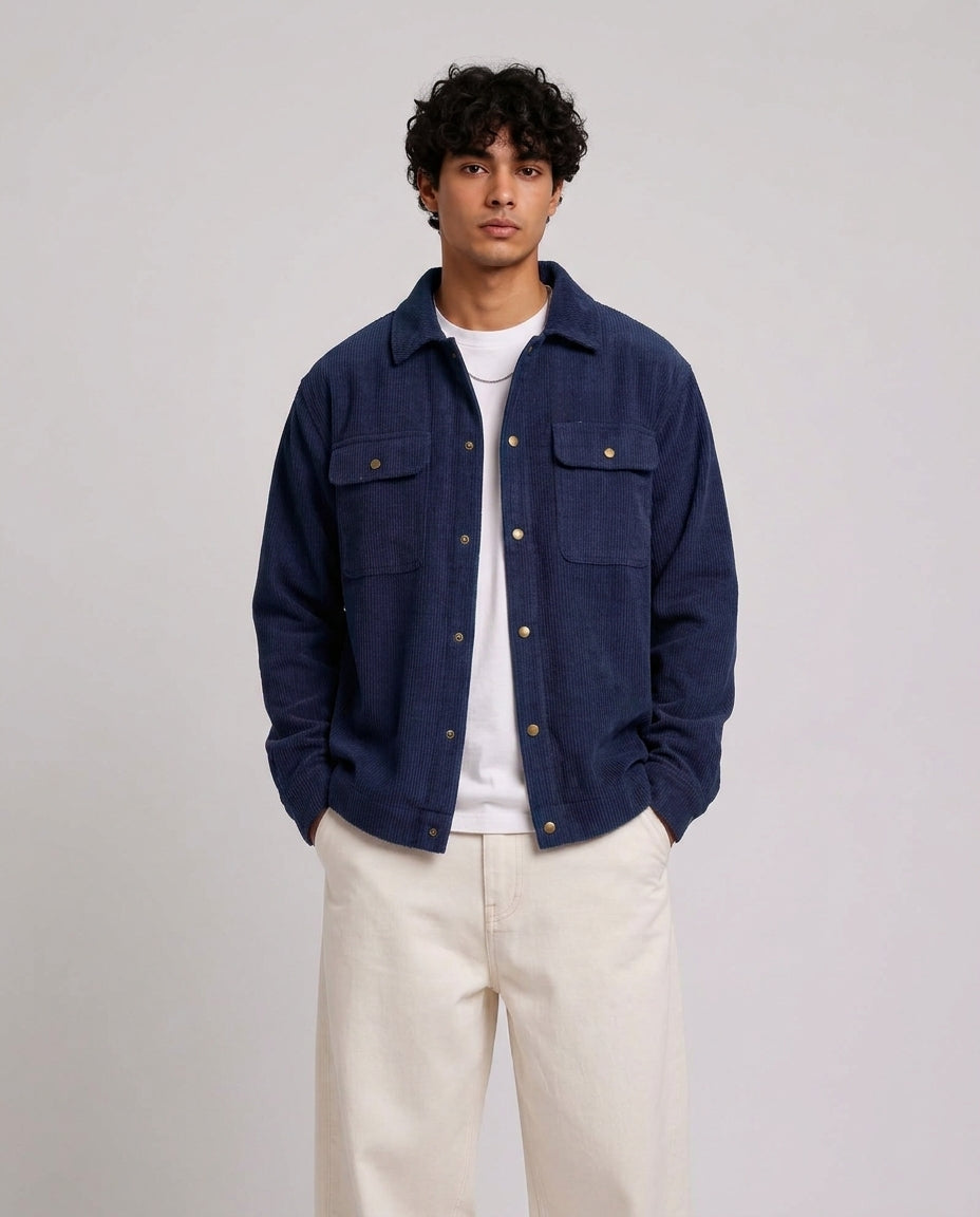 Men Velour Sweater Pocket