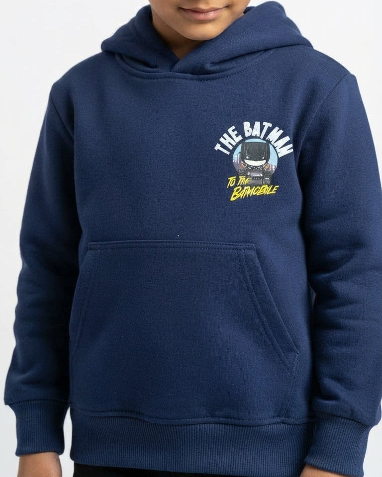 Boys Hodded Printed Batman Sweatshirt