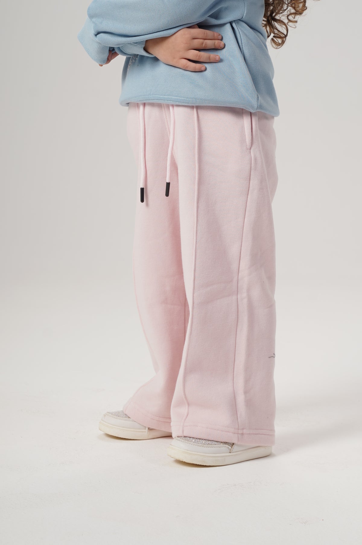 Girls Wide Leg Plain Pants