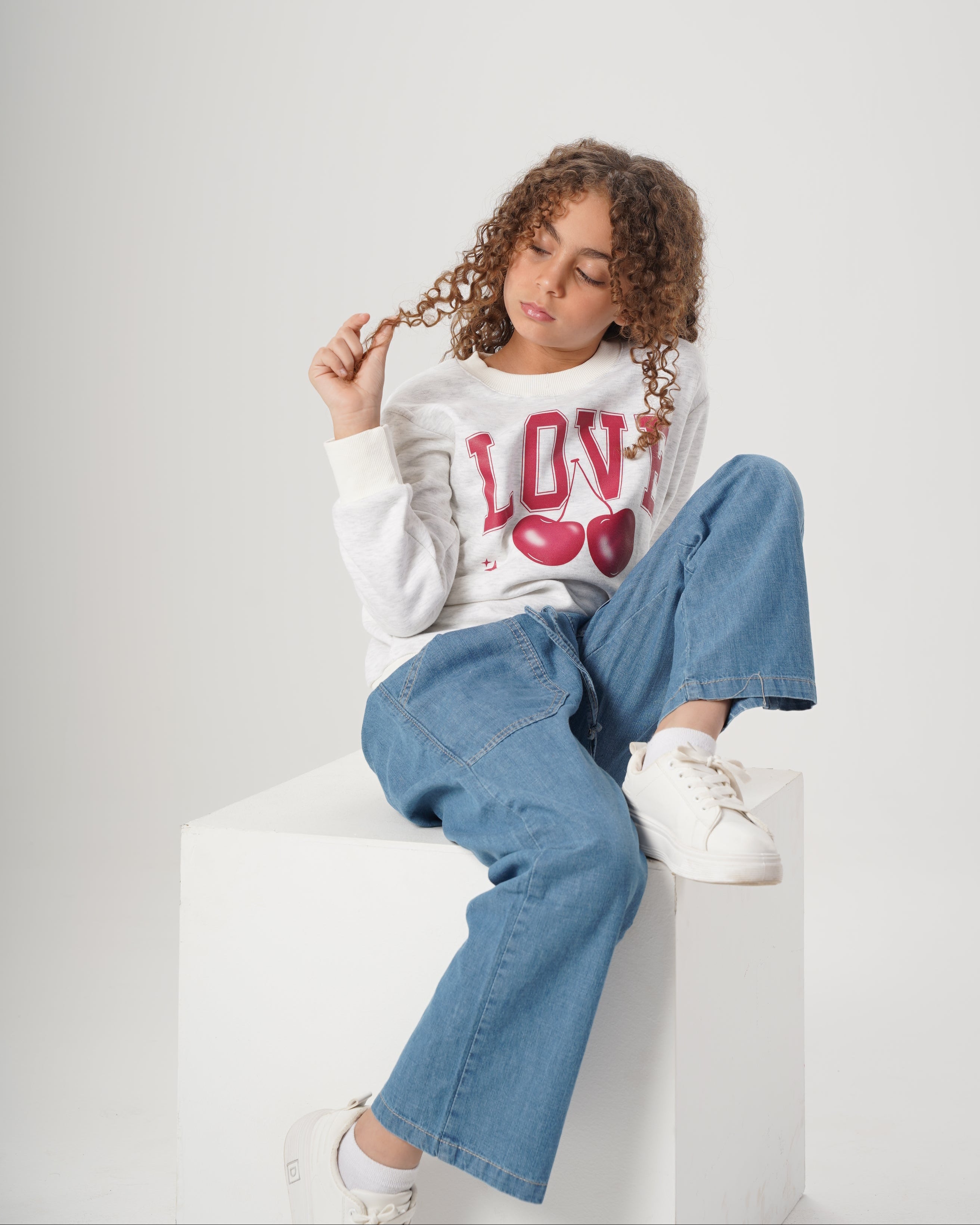 Girls Love Crewneck Sweatshirt