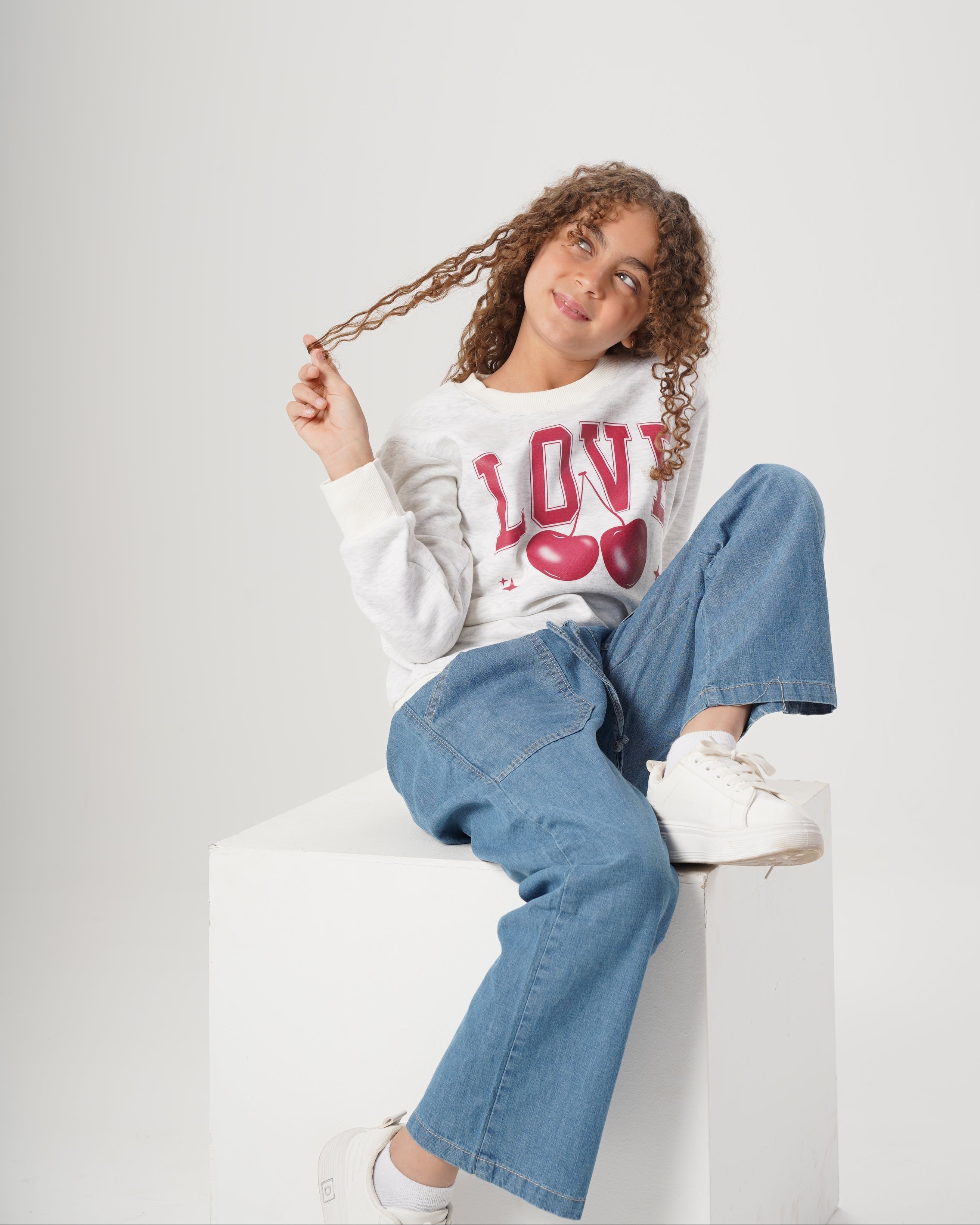 Girls Love Crewneck Sweatshirt