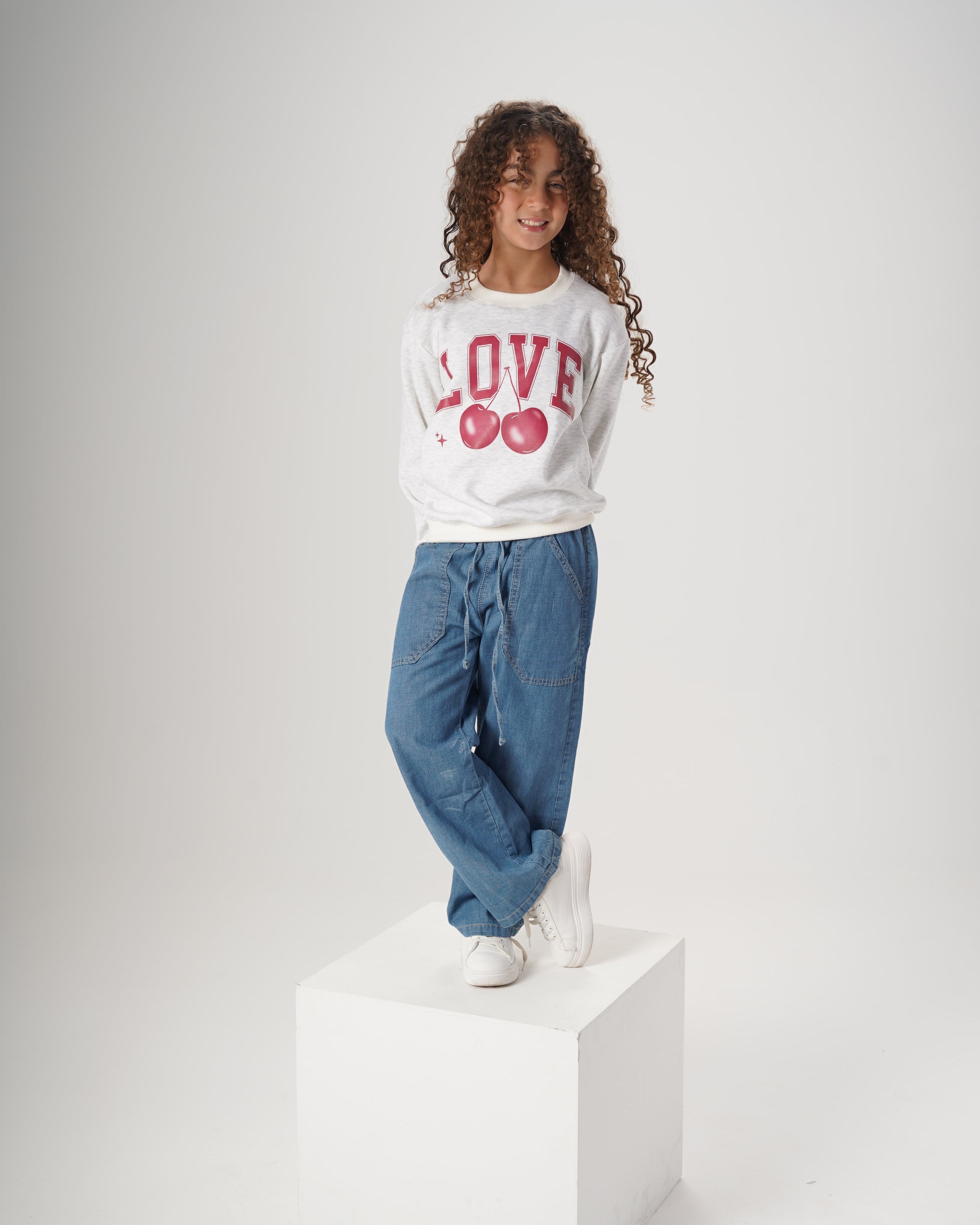 Girls Love Crewneck Sweatshirt