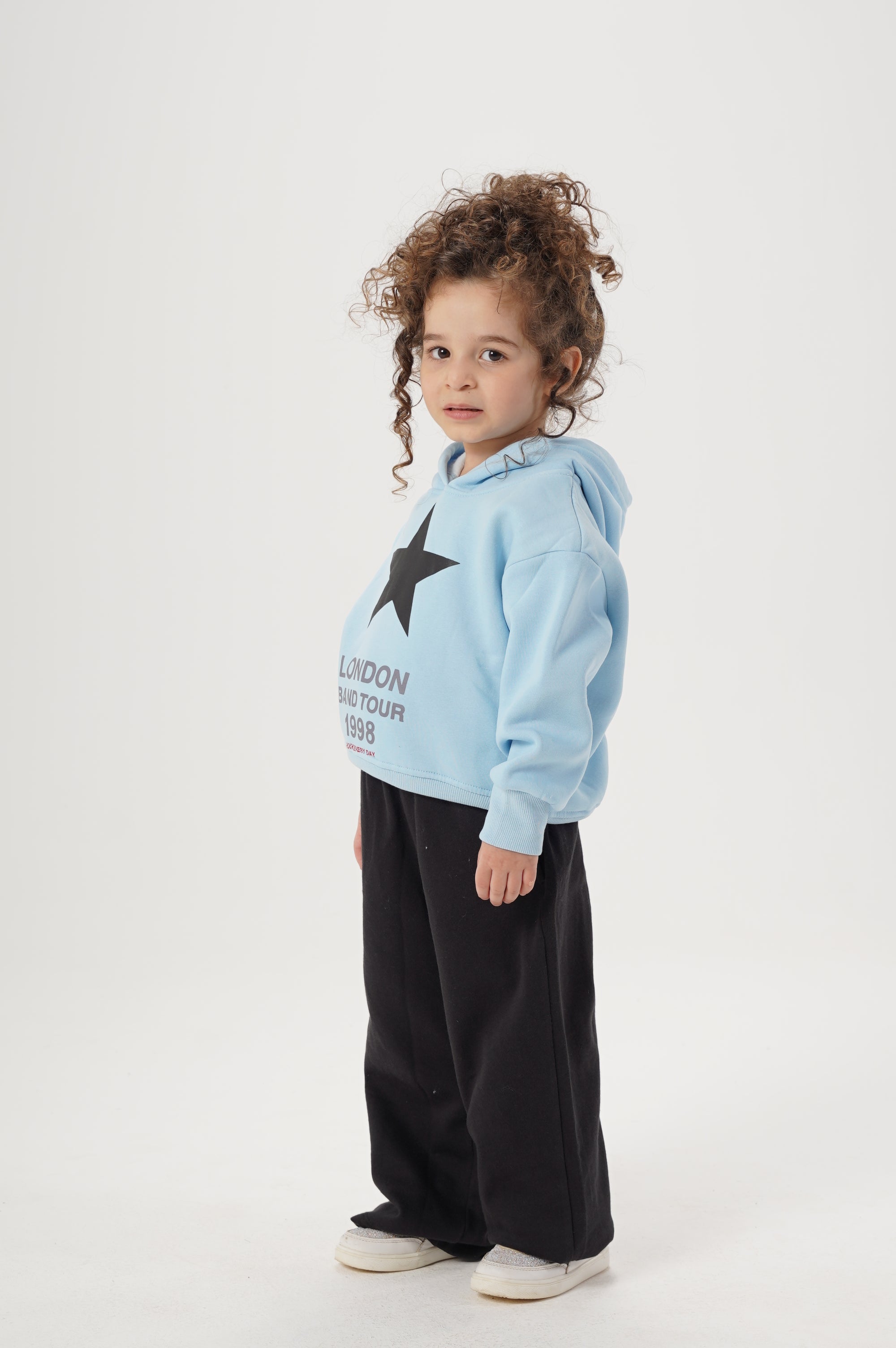 Girls Hoodied Printed Sweatshirt