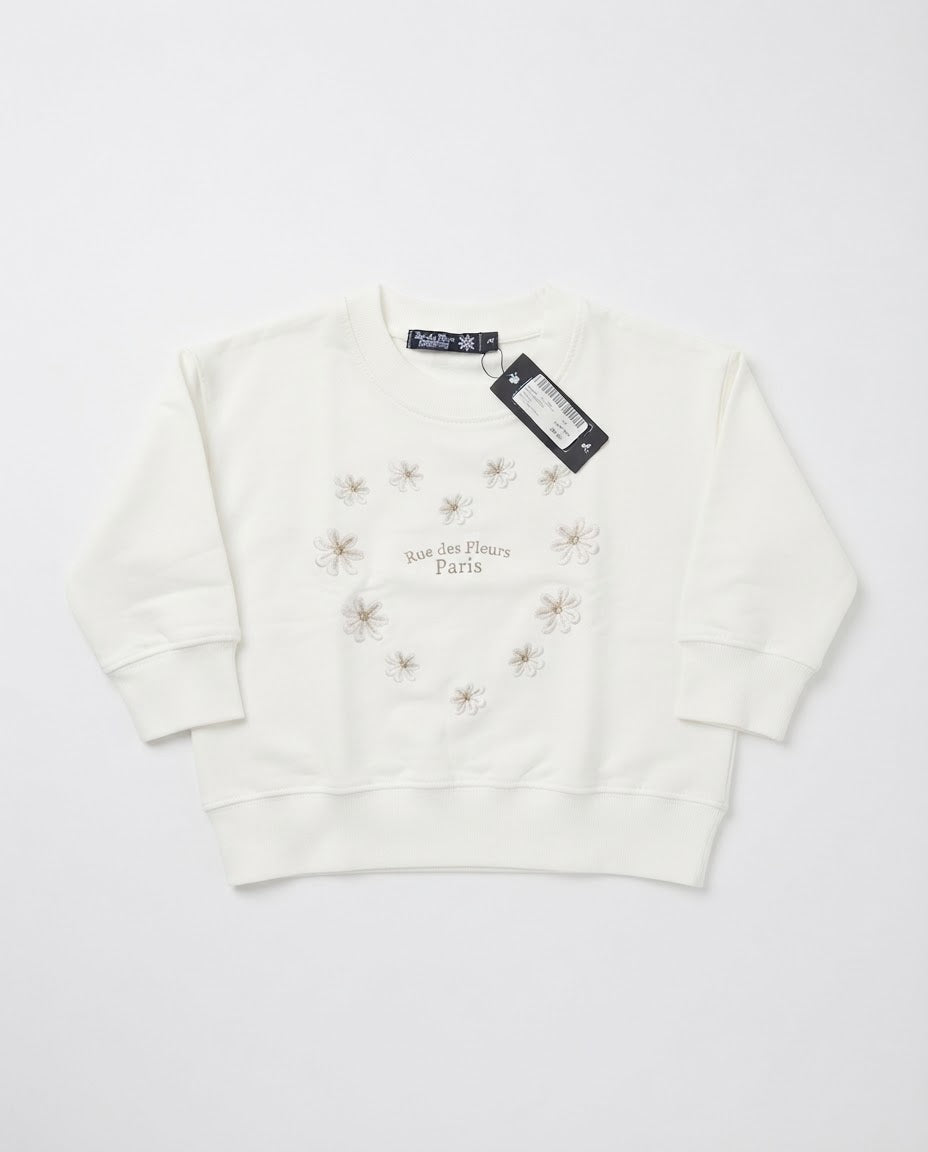 Girls Printed Round Neck Sweatshirt