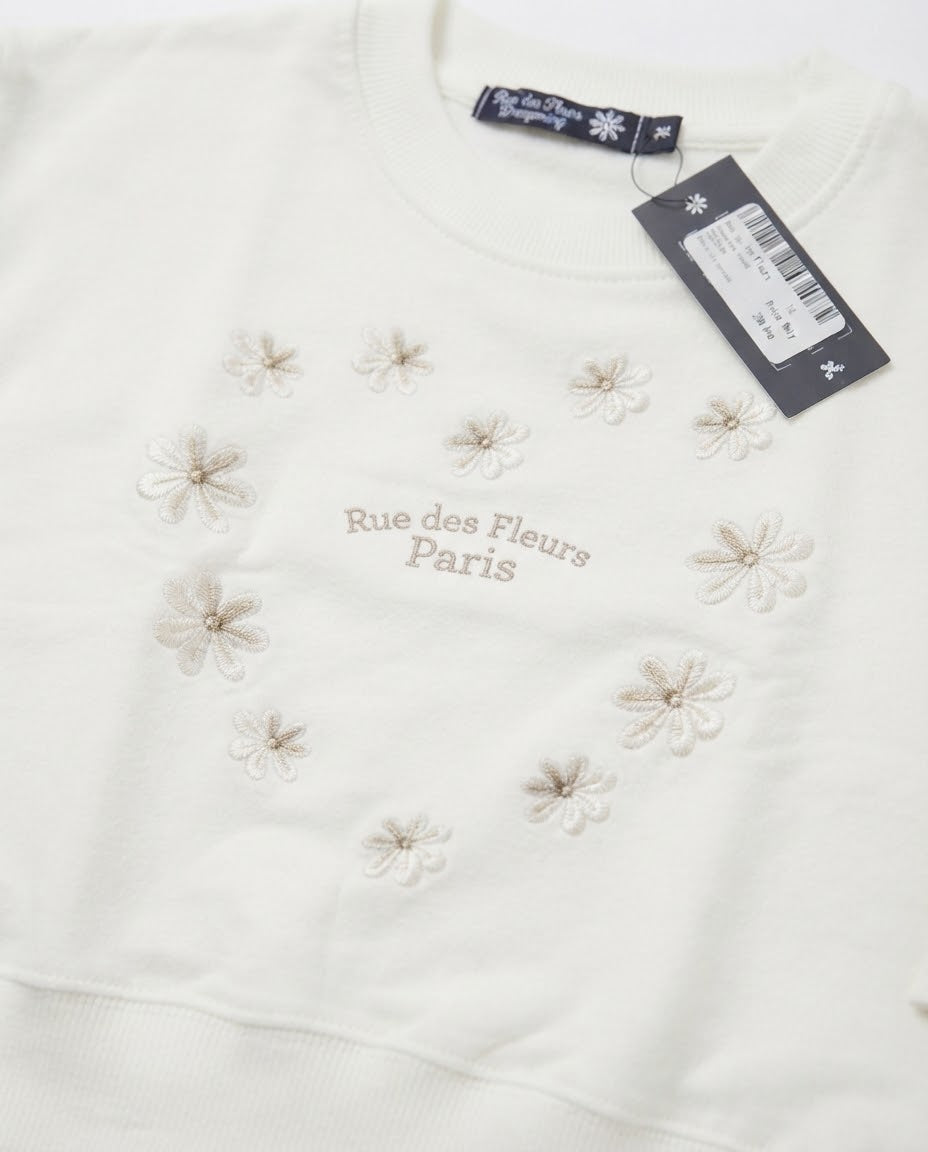 Girls Printed Round Neck Sweatshirt