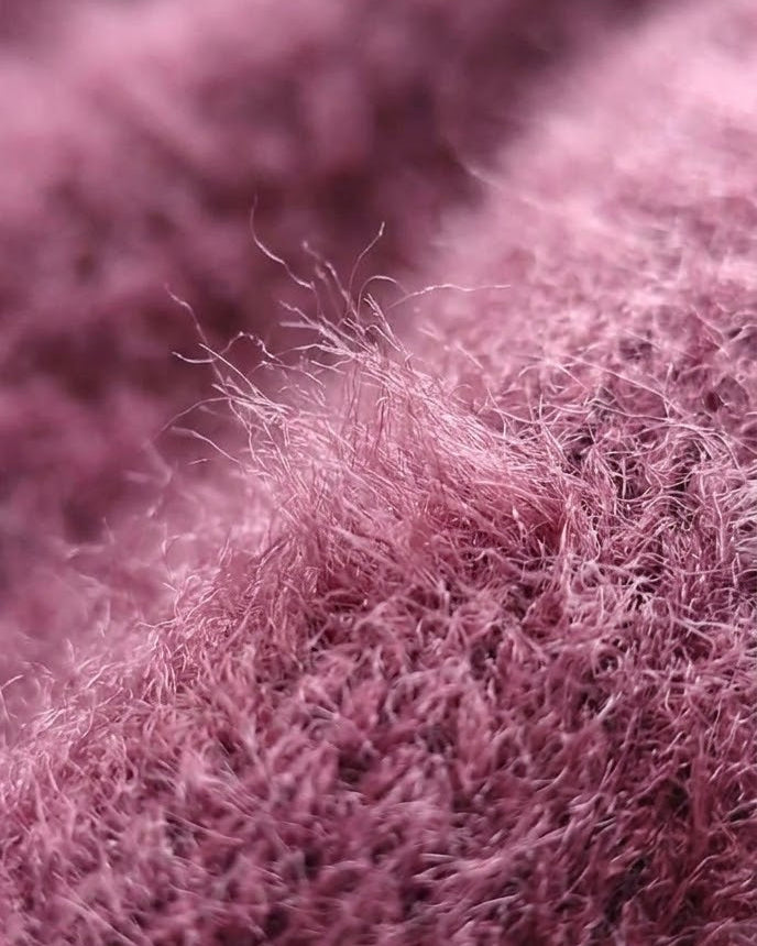 Women V Neck Mohair Pullover